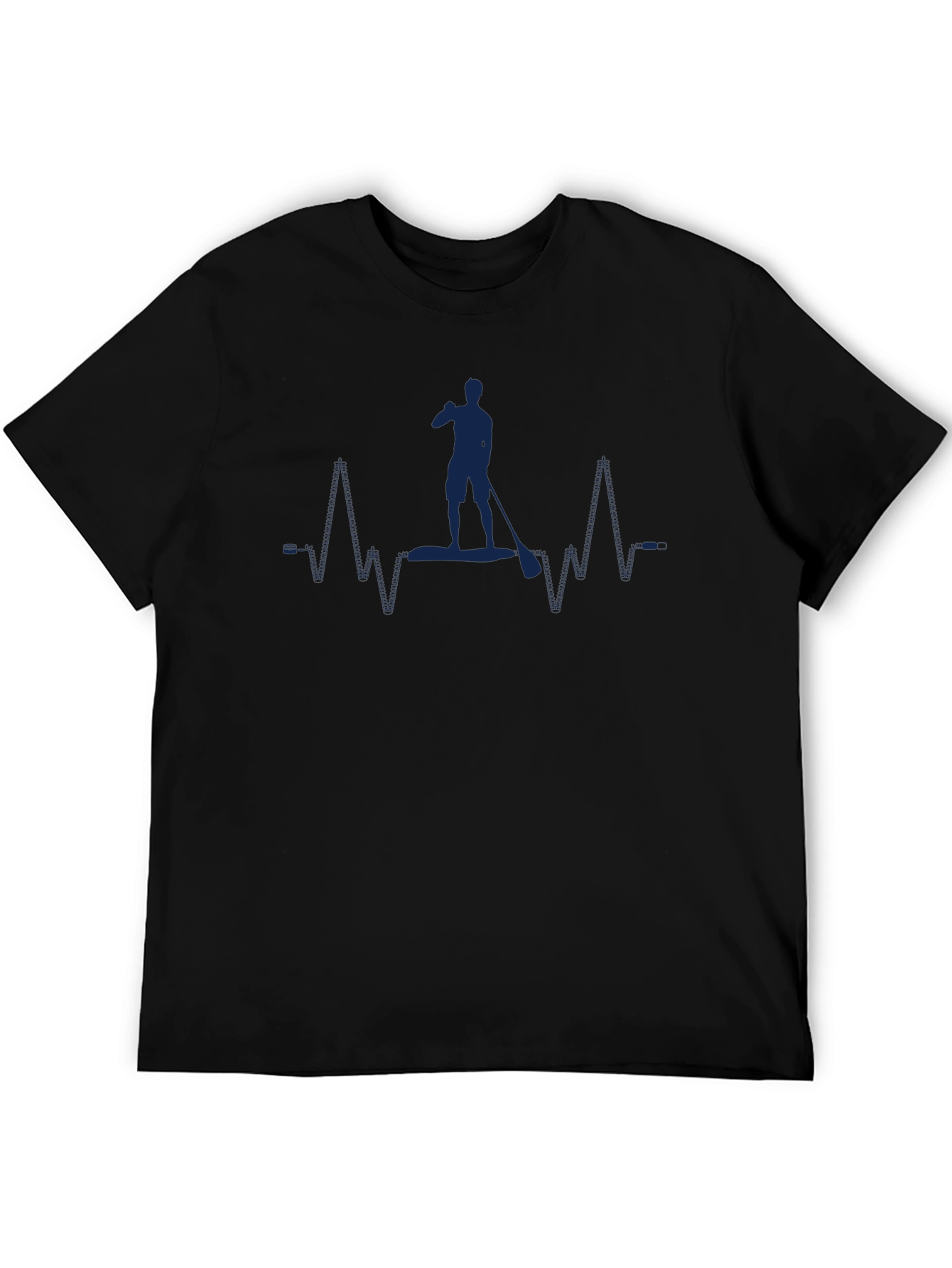 Paddle Board Heartbeat T-Shirt - Black