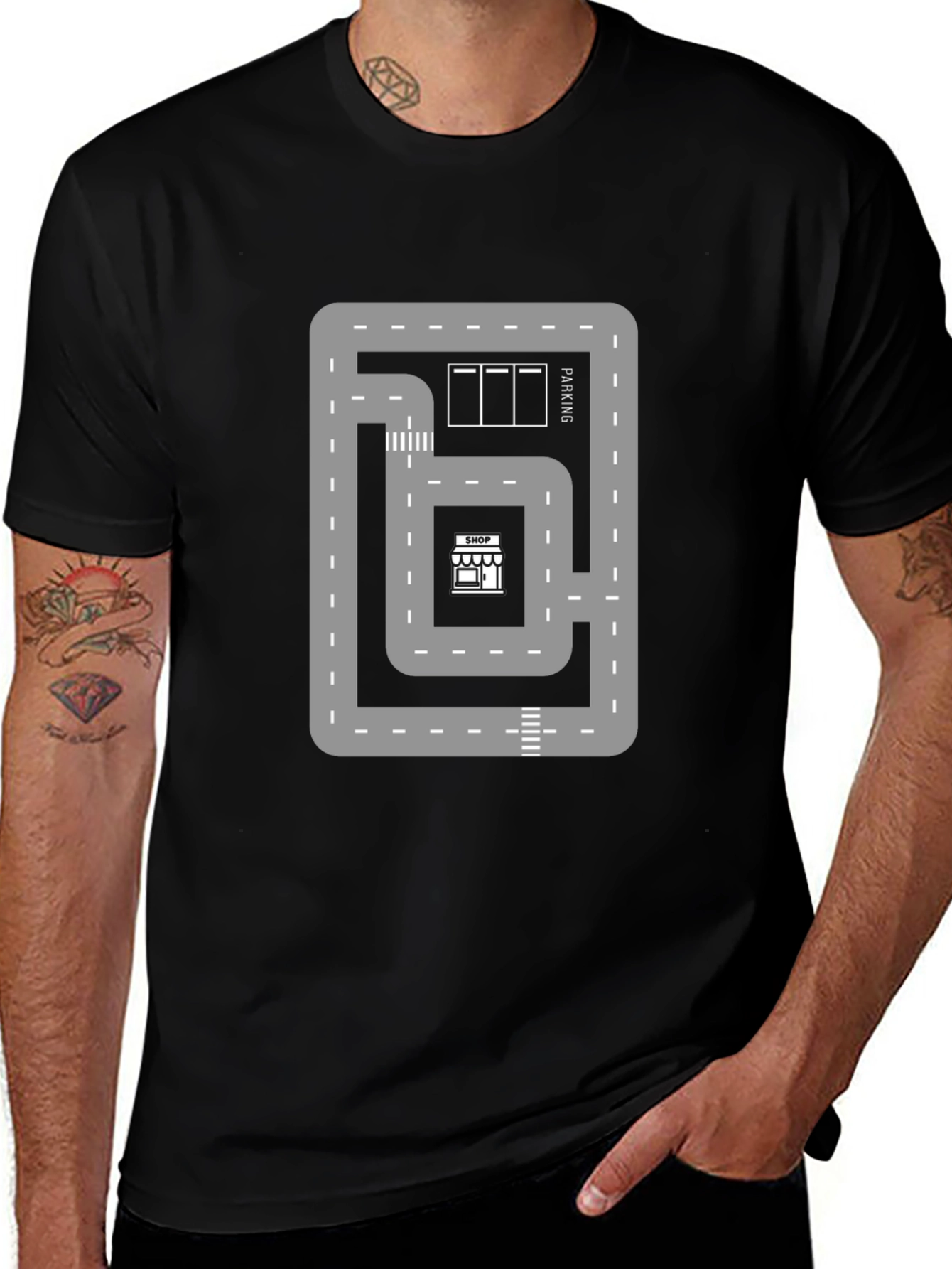 Novelty Street Route Graphic T-Shirt