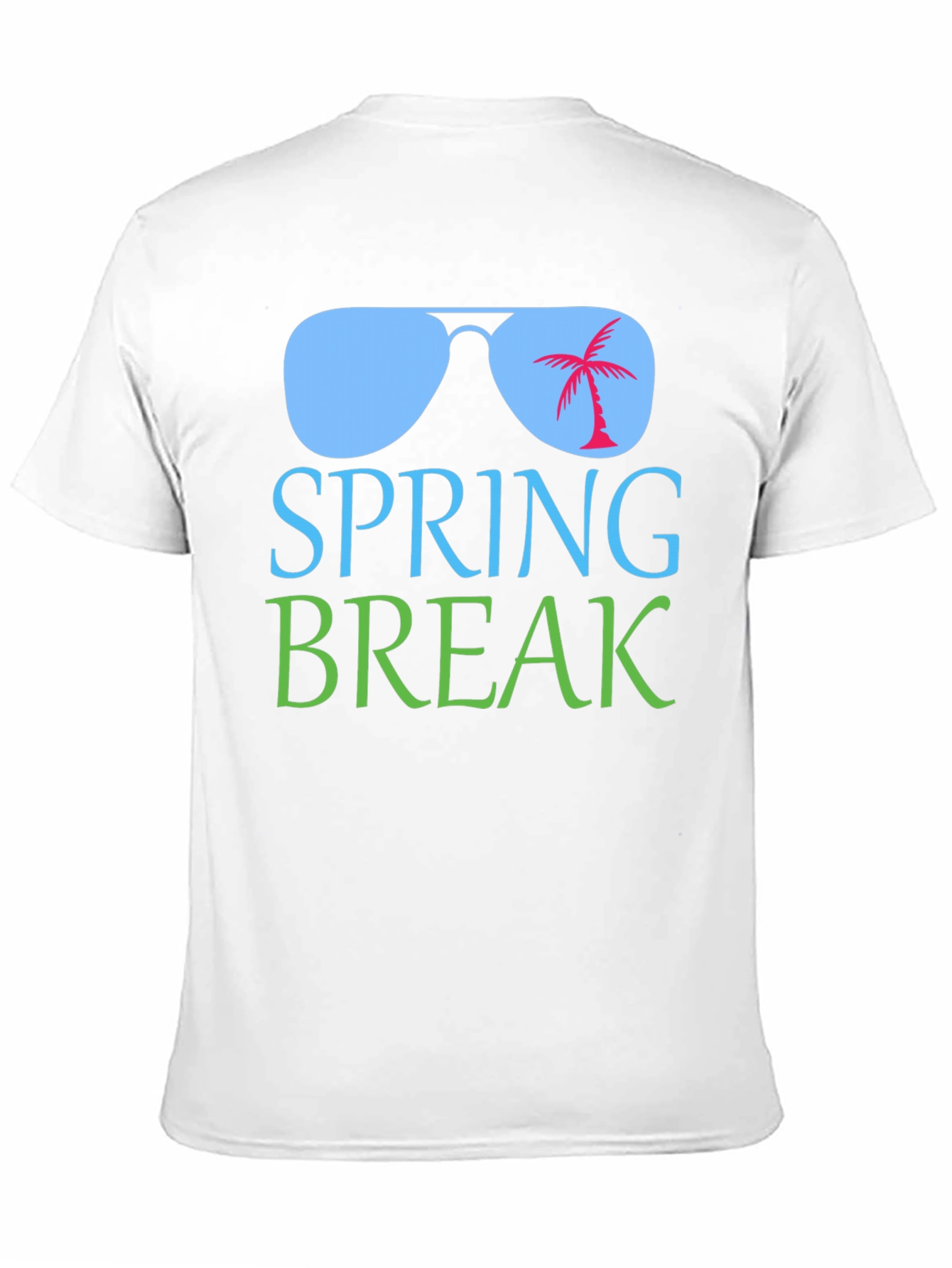 Spring Break Palm Tree Sunglasses Graphic T-Shirt