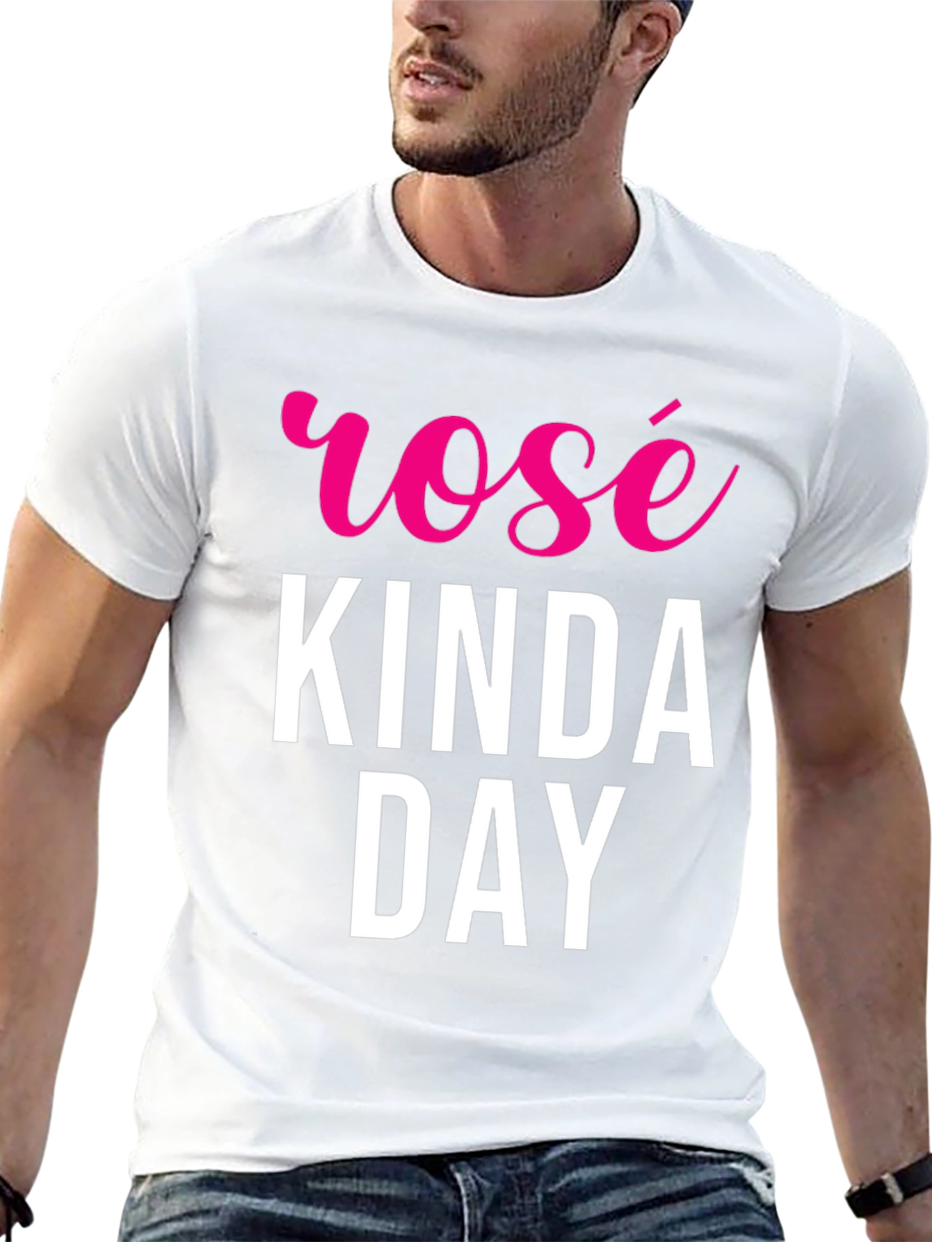 Rosé Kinda Day Black T-Shirt