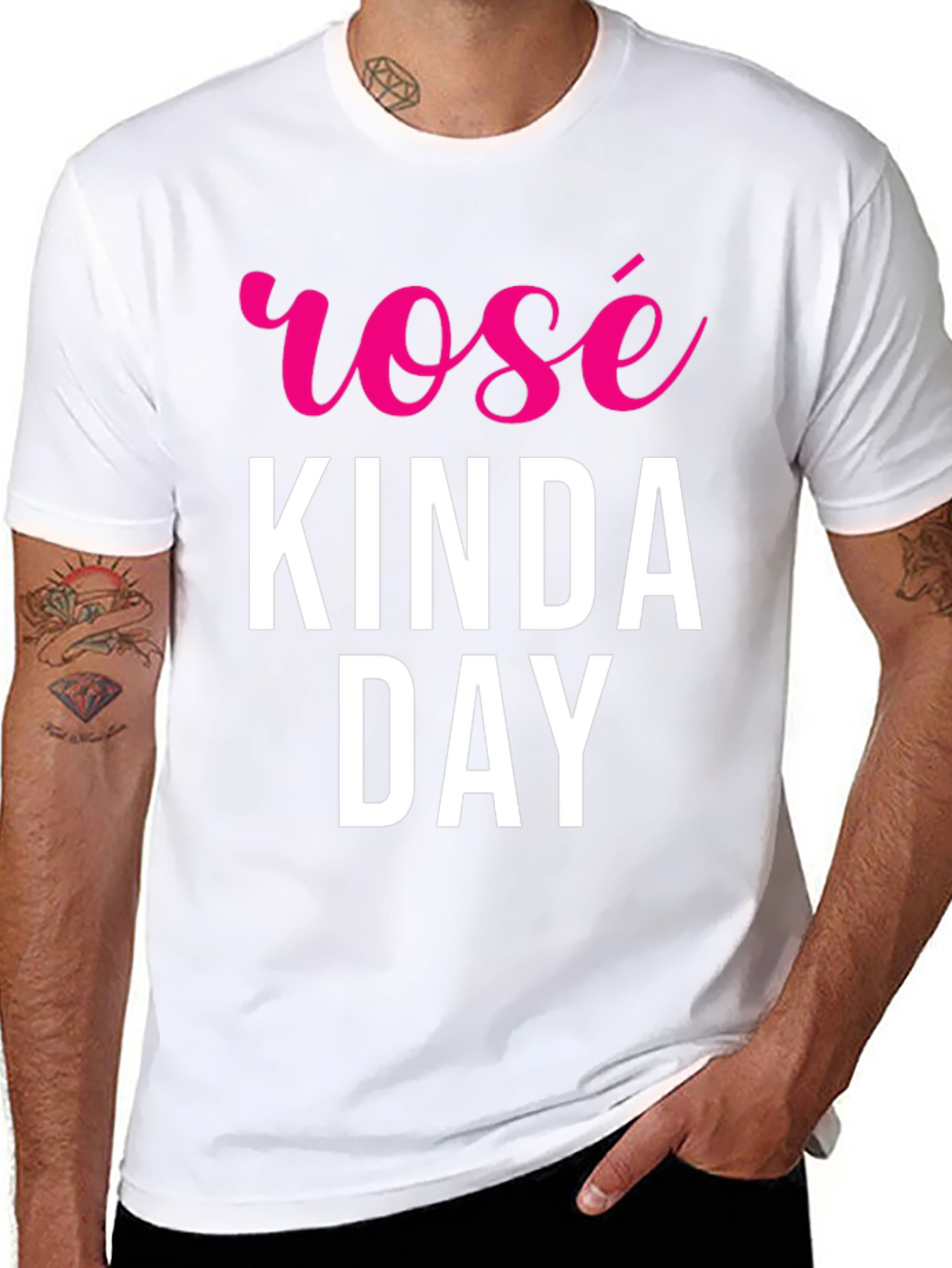 Rosé Kinda Day Black T-Shirt