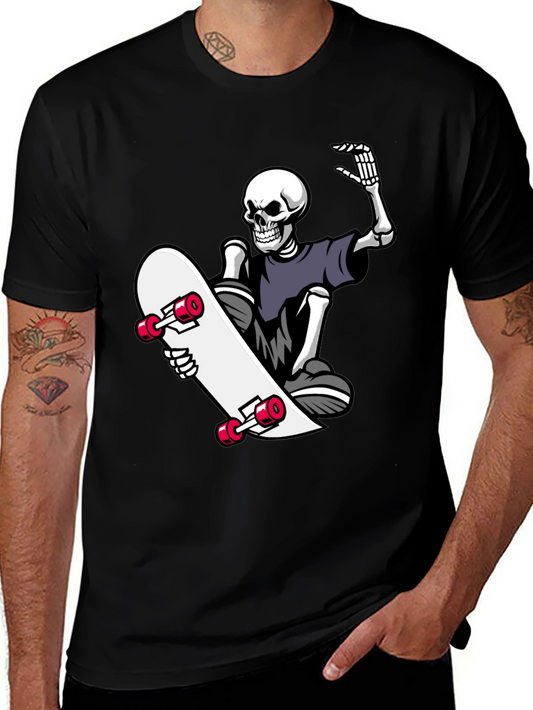 Skeleton Skateboarder Graphic Tee