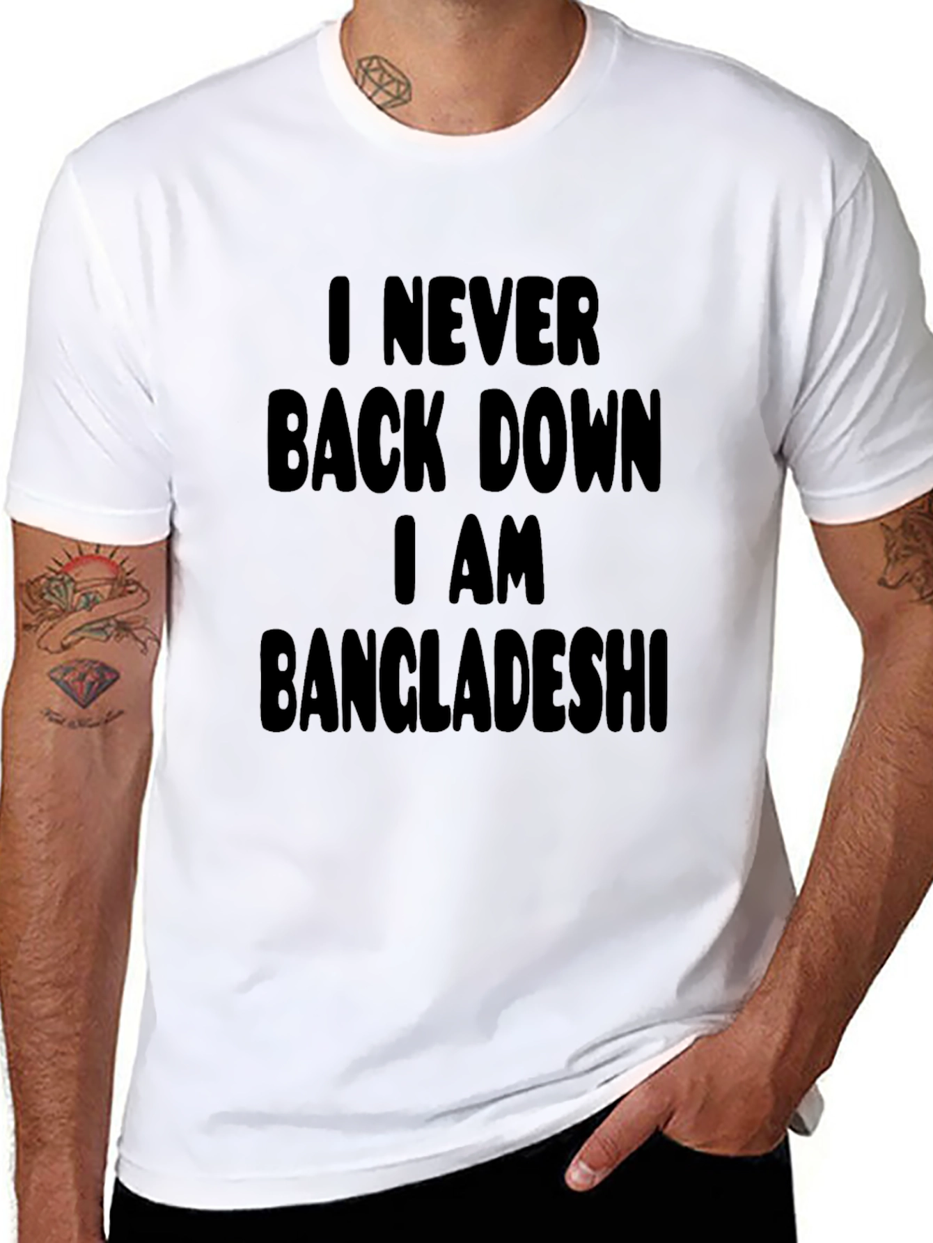 Never Back Down Bangladeshi Pride T-Shirt