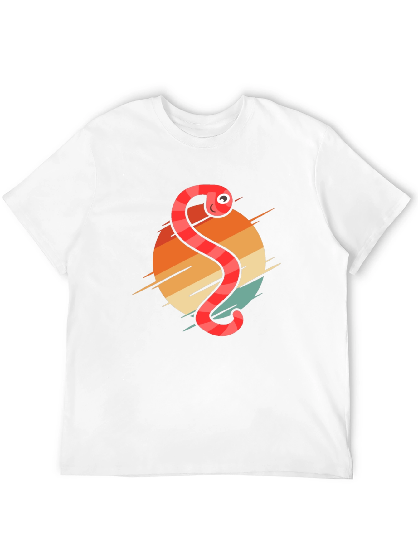 Retro Worm Graphic Tee - Fun Novelty T-Shirt