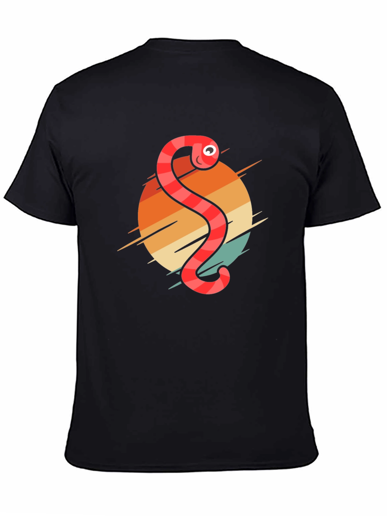 Retro Worm Graphic Tee - Fun Novelty T-Shirt
