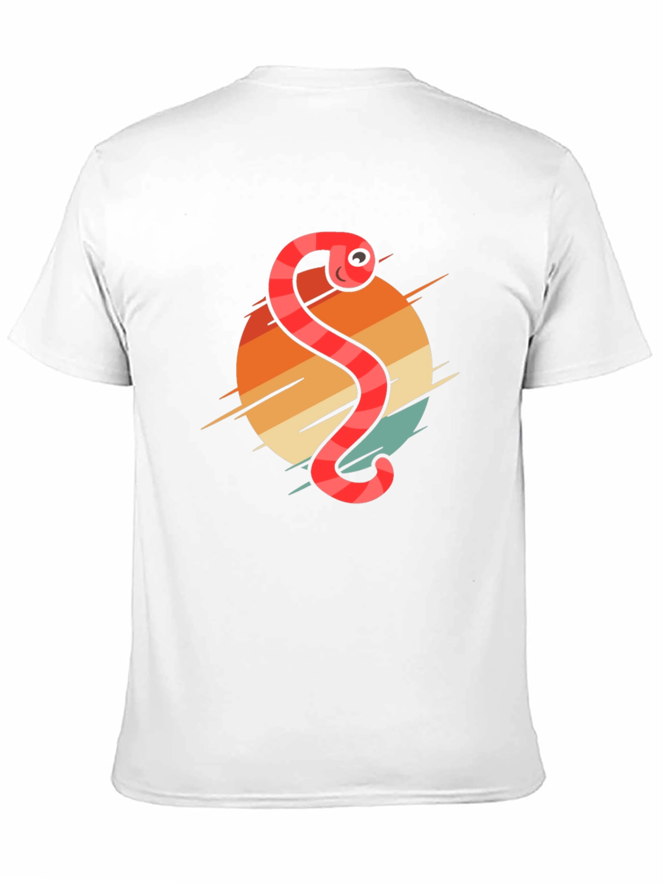 Retro Worm Graphic Tee - Fun Novelty T-Shirt