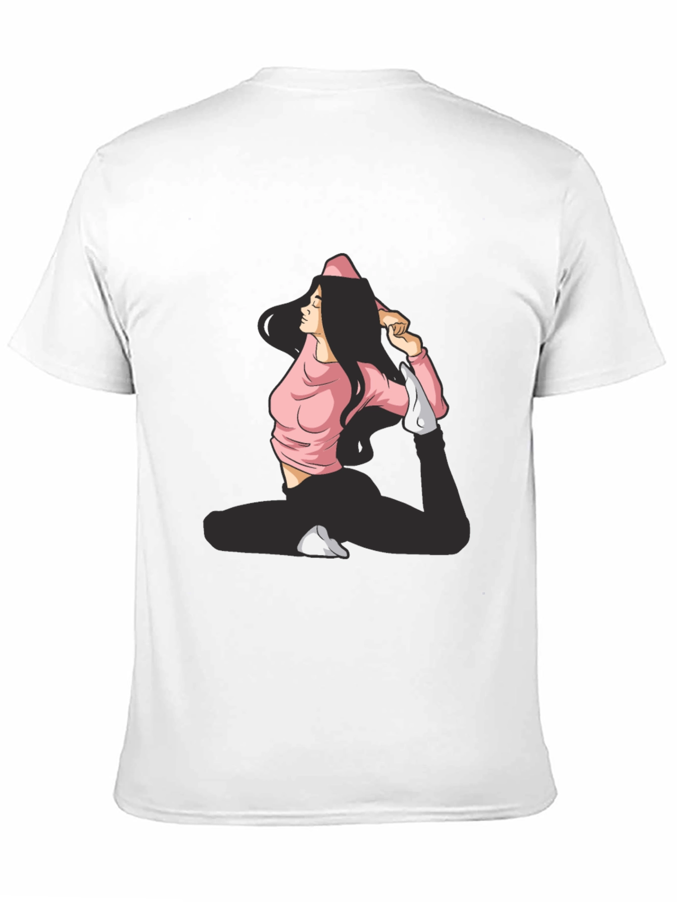 Yoga Pose Graphic Black T-Shirt