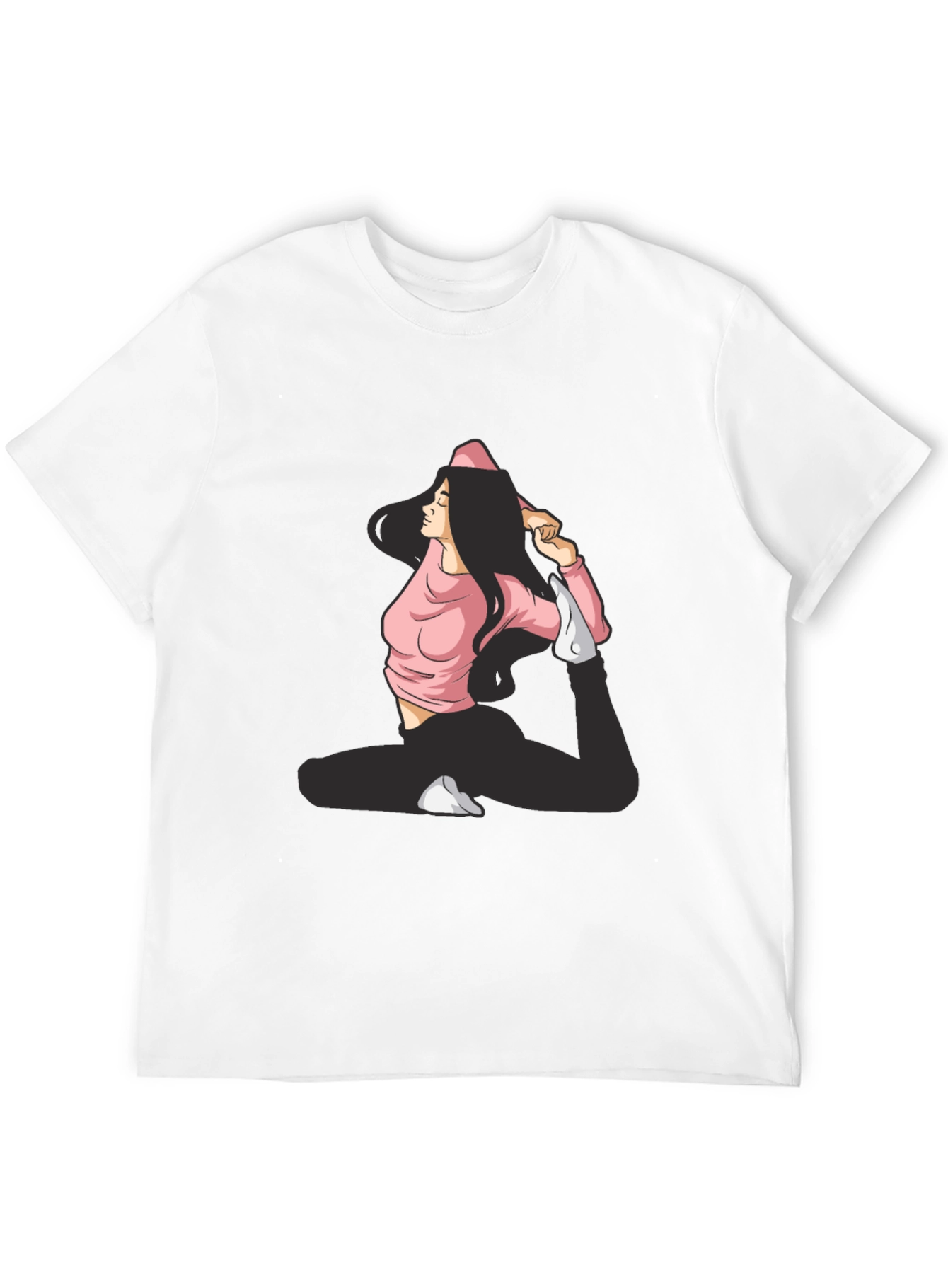 Yoga Pose Graphic Black T-Shirt
