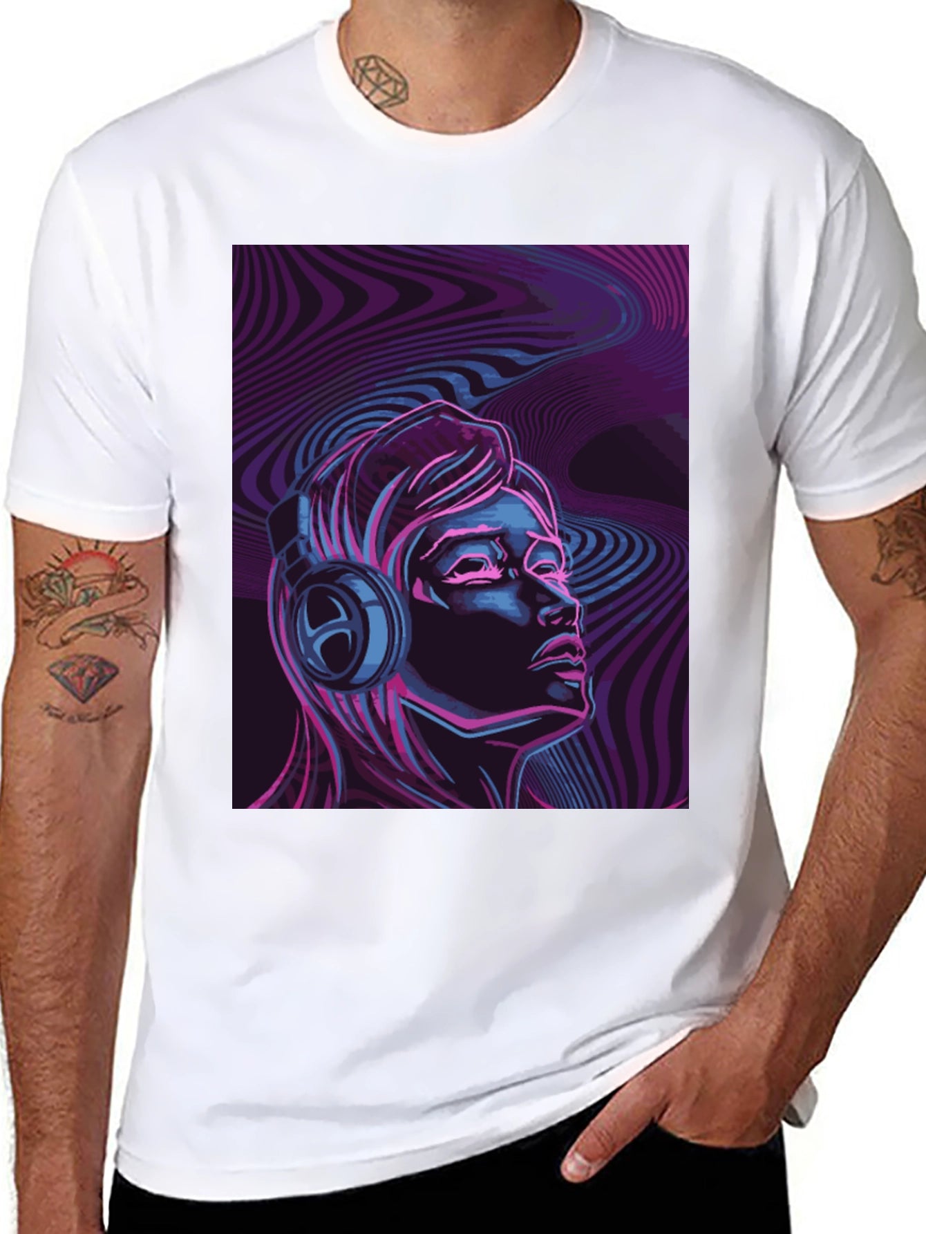 Retro Wave DJ Graphic T-Shirt