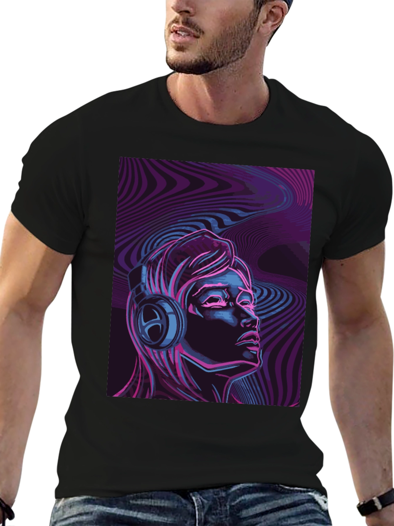Retro Wave DJ Graphic T-Shirt