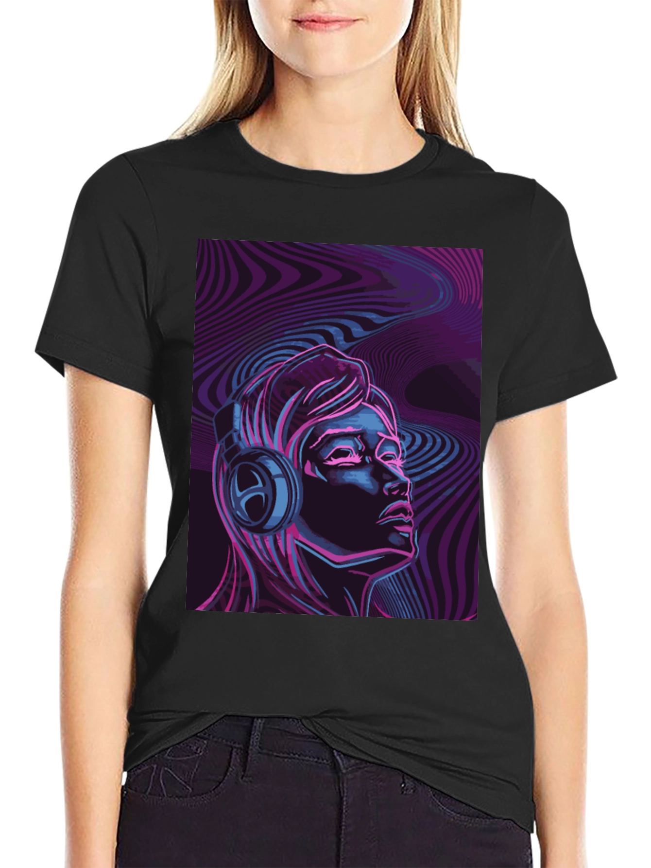 Retro Wave DJ Graphic T-Shirt