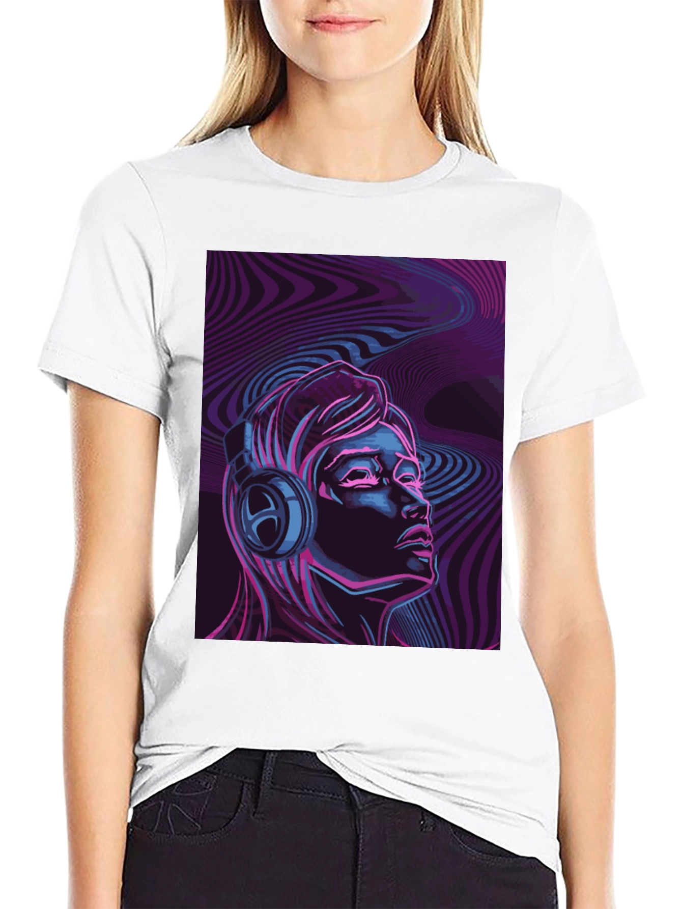 Retro Wave DJ Graphic T-Shirt
