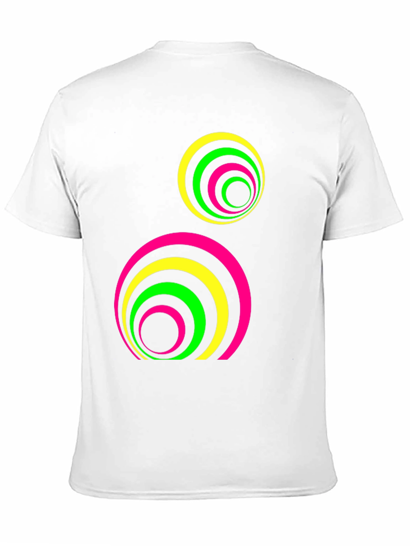 Retro Neon Circle Graphic Tee - Black