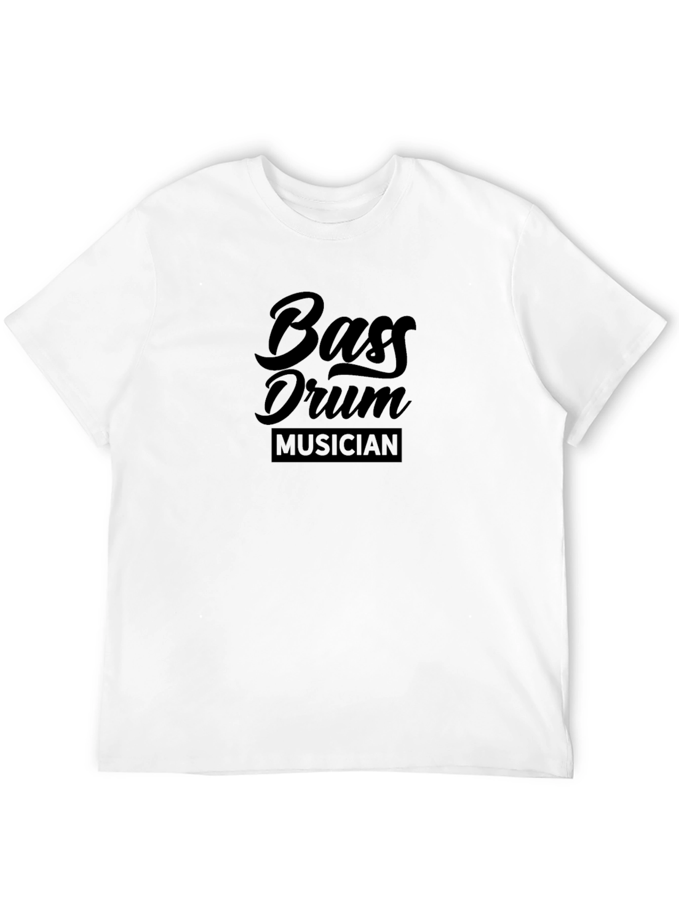 Bass Drum Musician Black T-Shirt