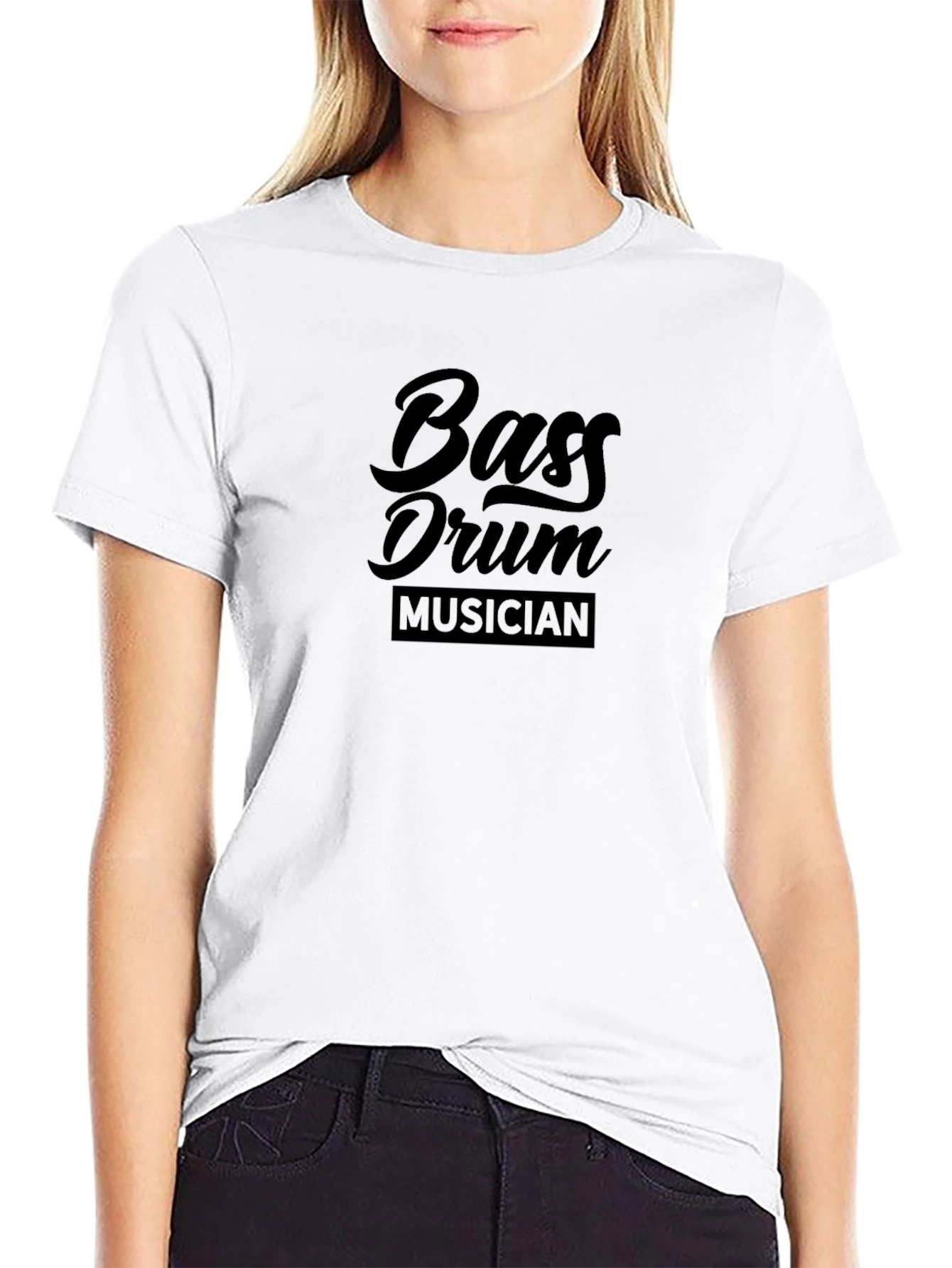 Bass Drum Musician Black T-Shirt