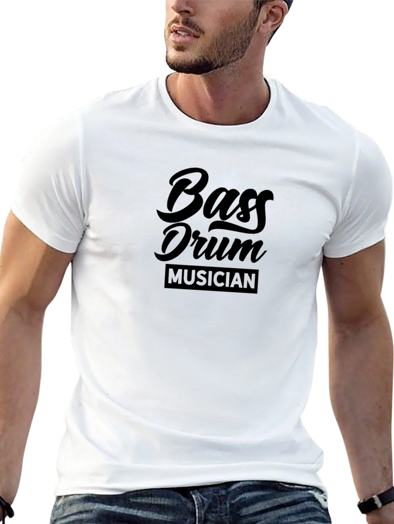 Bass Drum Musician Black T-Shirt