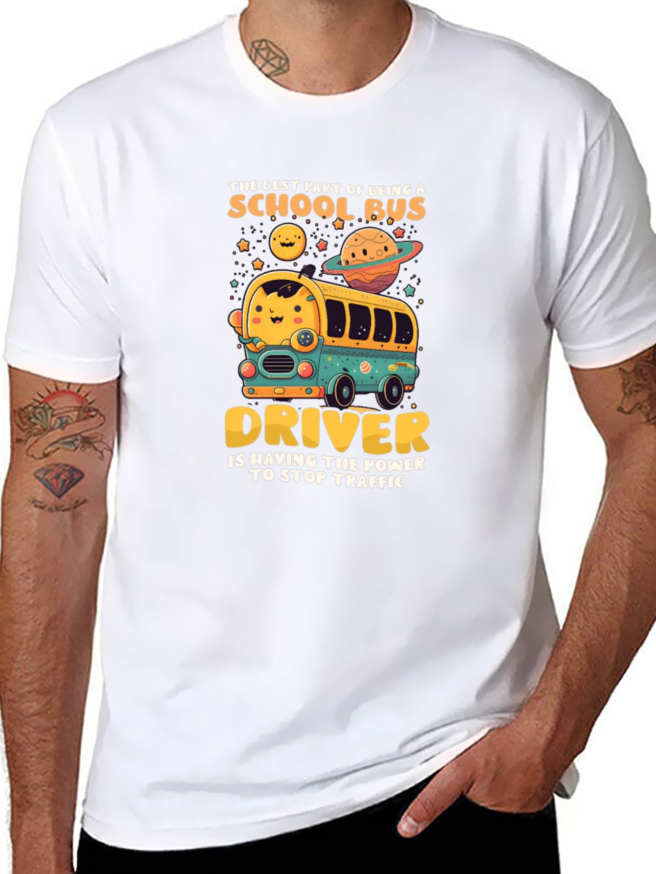 School Bus Driver T-Shirt - Stop Traffic Power!