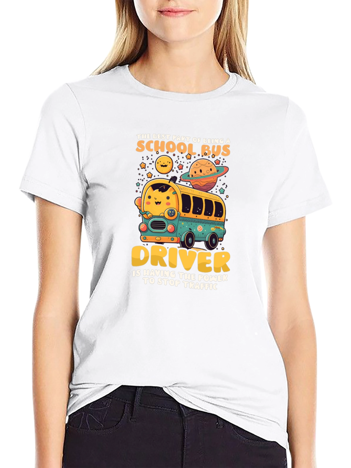 School Bus Driver T-Shirt - Stop Traffic Power!