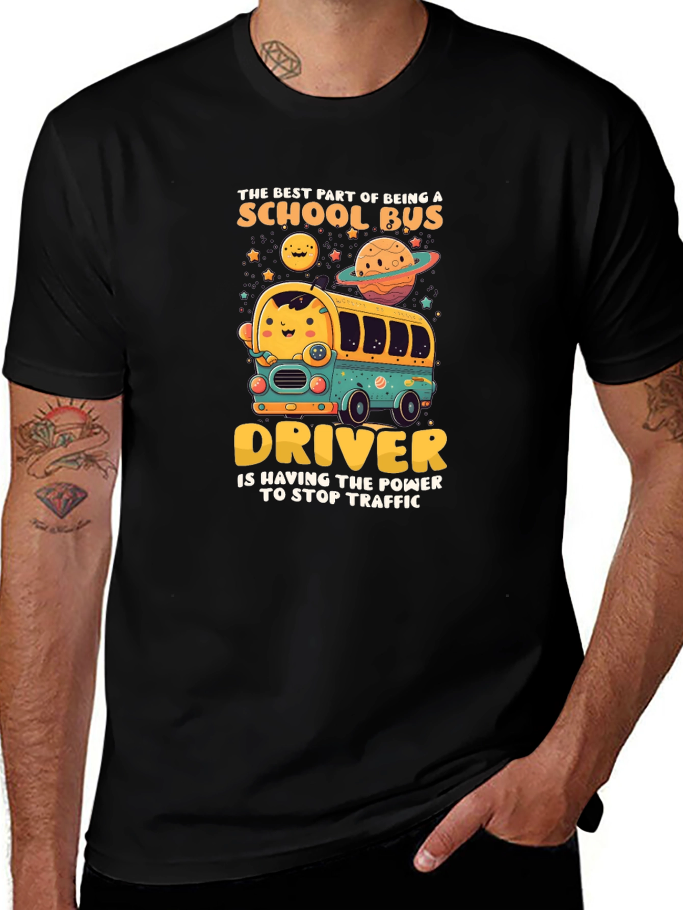 School Bus Driver T-Shirt - Stop Traffic Power!