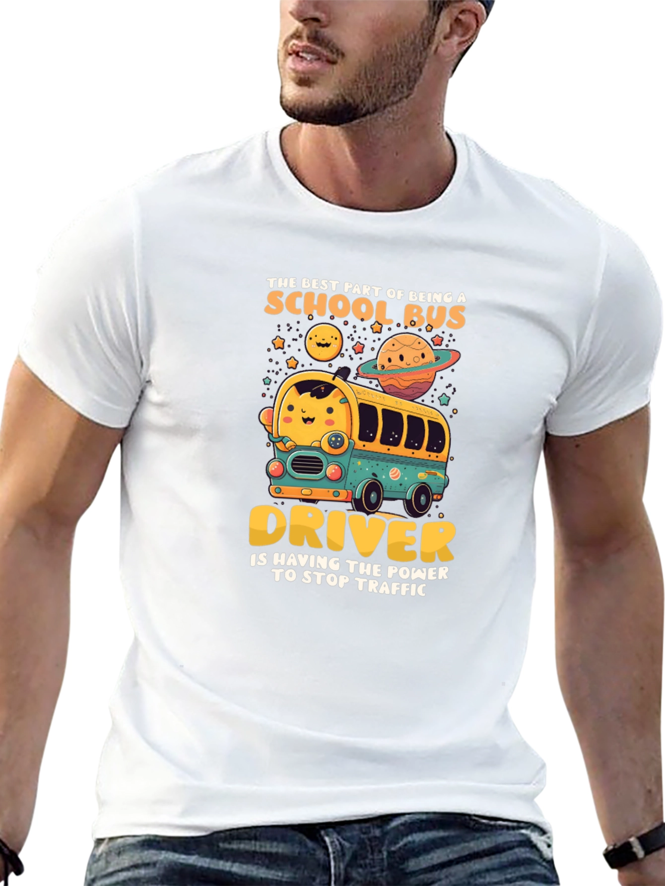 School Bus Driver T-Shirt - Stop Traffic Power!