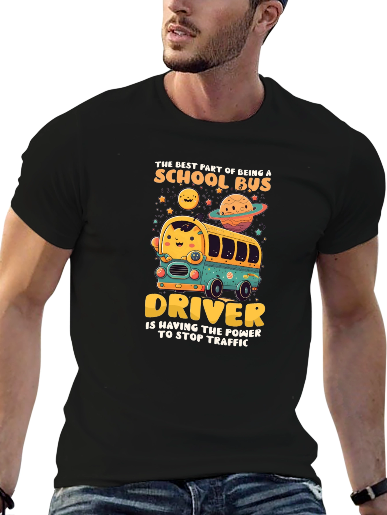 School Bus Driver T-Shirt - Stop Traffic Power!