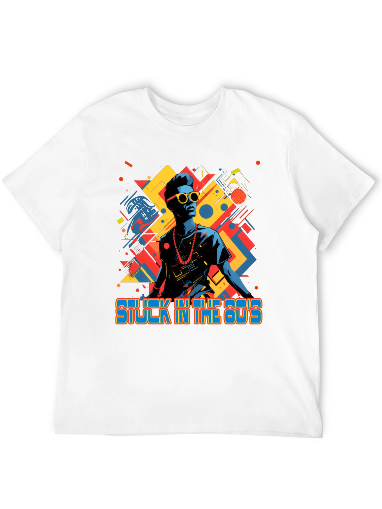 Stuck in the 80s Retro Graphic Tee - Black