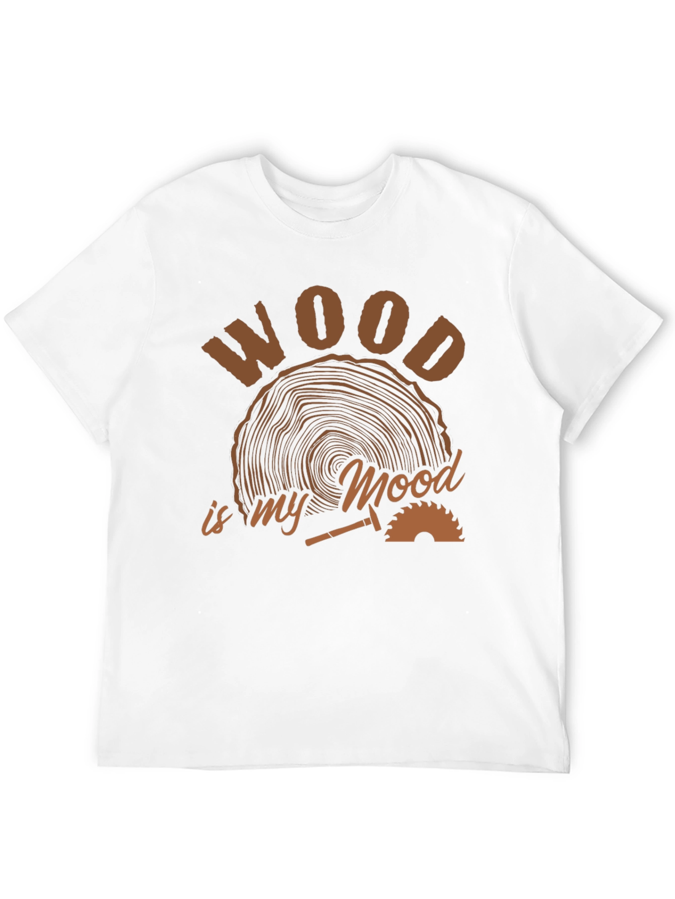 Wood is My Mood Black T-Shirt