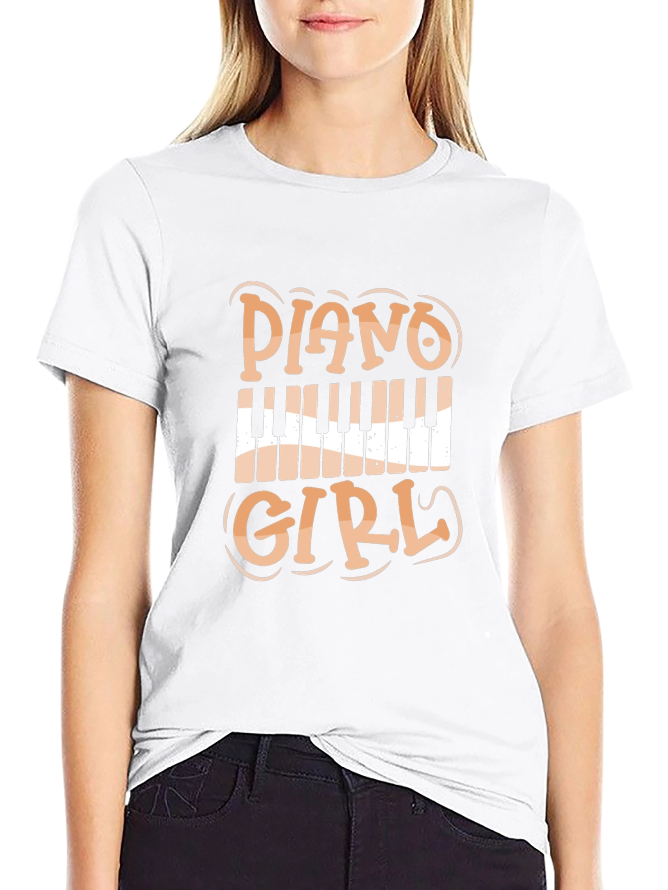 Piano Girl Graphic Tee - Musicians Style