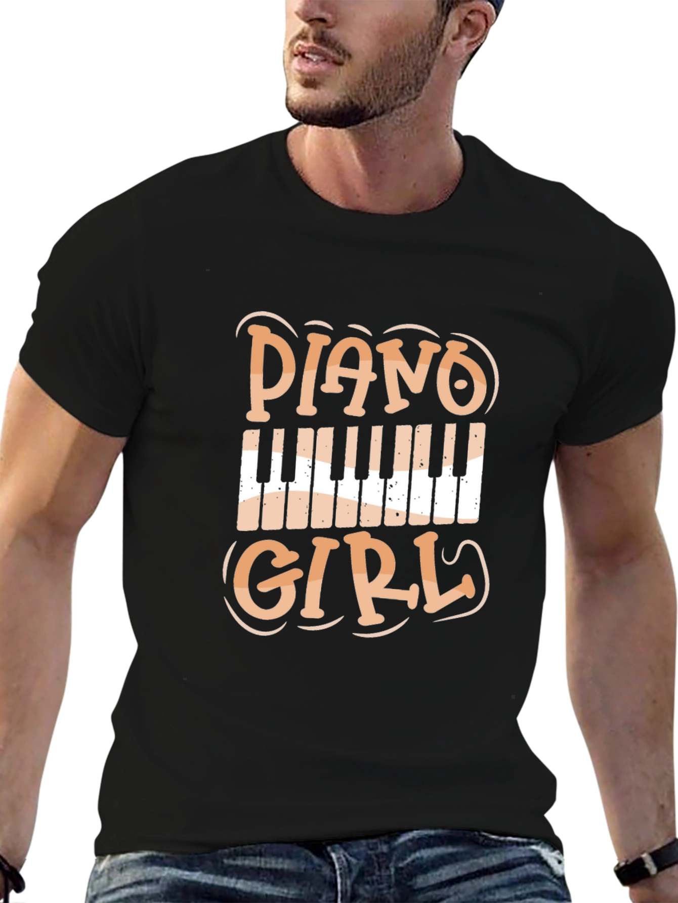 Piano Girl Graphic Tee - Musicians Style