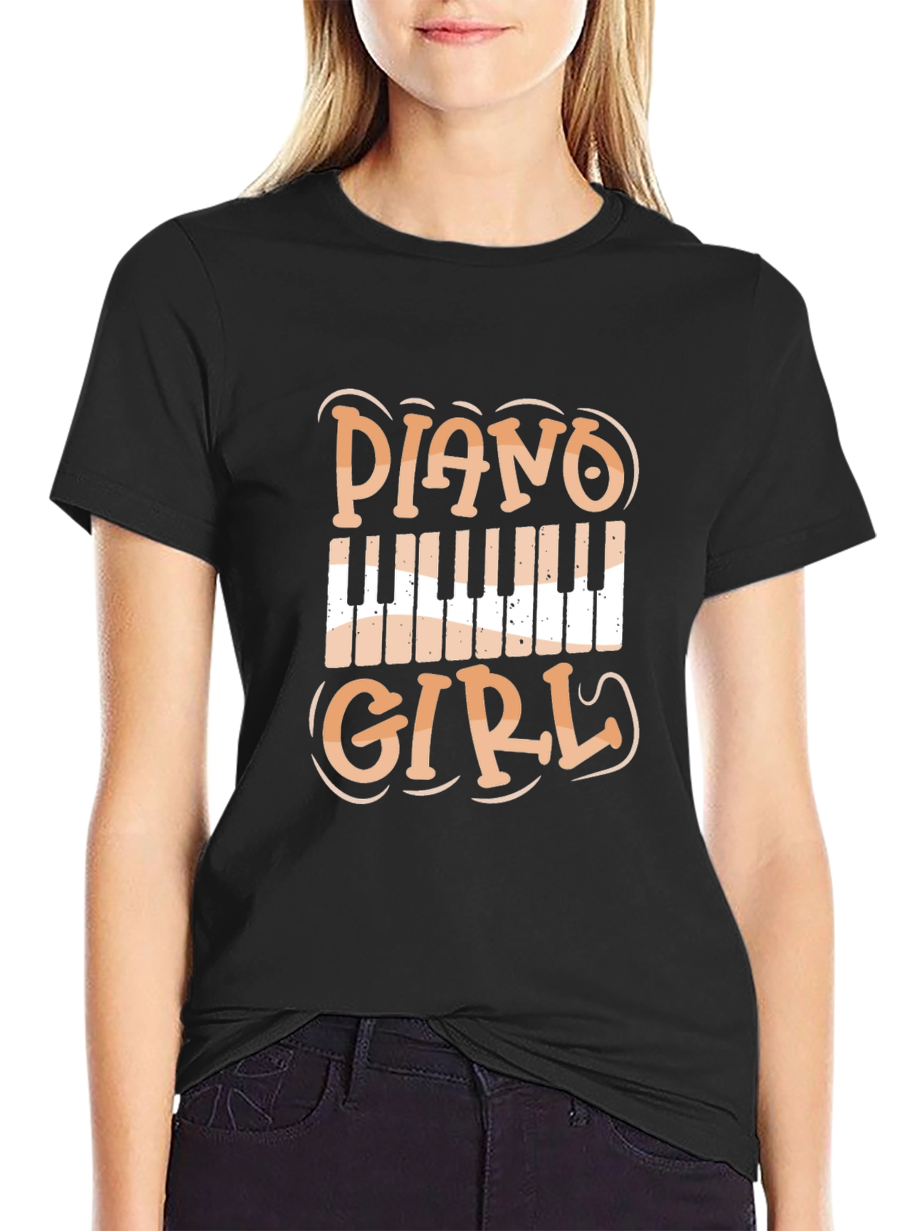 Piano Girl Graphic Tee - Musicians Style