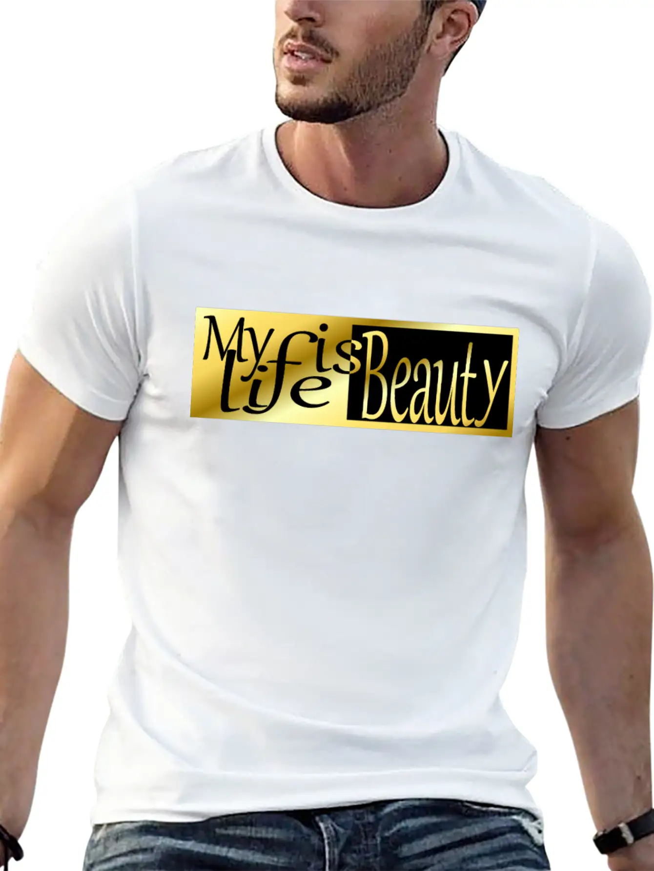 My Life Is Beauty Classic Fit Graphic Tee For Daily Comfort – Unisex Cotton Shirt