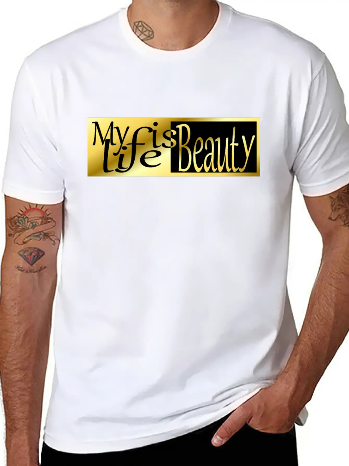 My Life Is Beauty Classic Fit Graphic Tee For Daily Comfort – Unisex Cotton Shirt