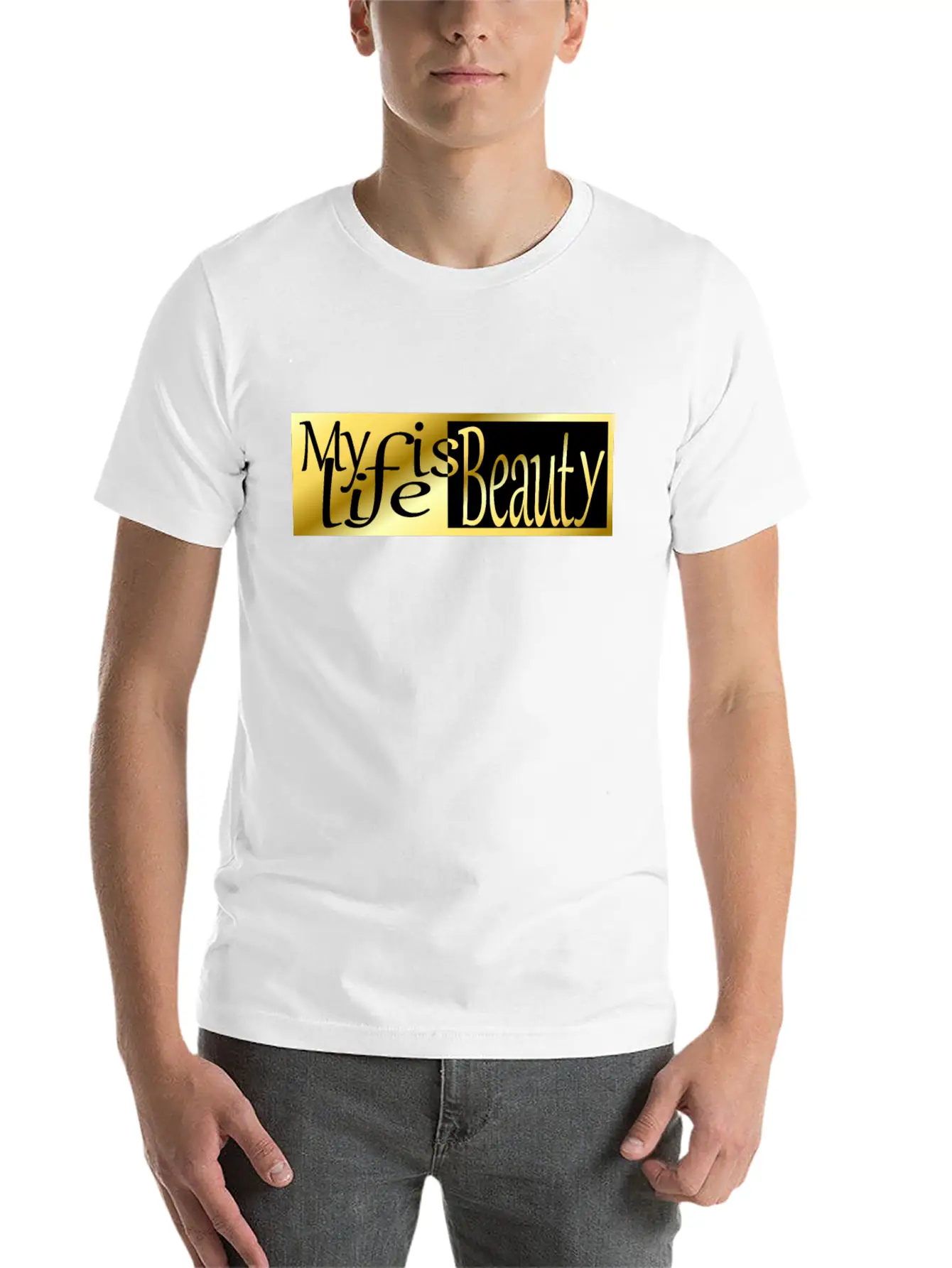 My Life Is Beauty Classic Fit Graphic Tee For Daily Comfort – Unisex Cotton Shirt