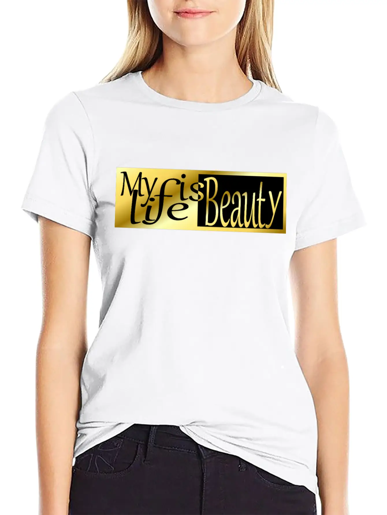 My Life Is Beauty Classic Fit Graphic Tee For Daily Comfort – Unisex Cotton Shirt