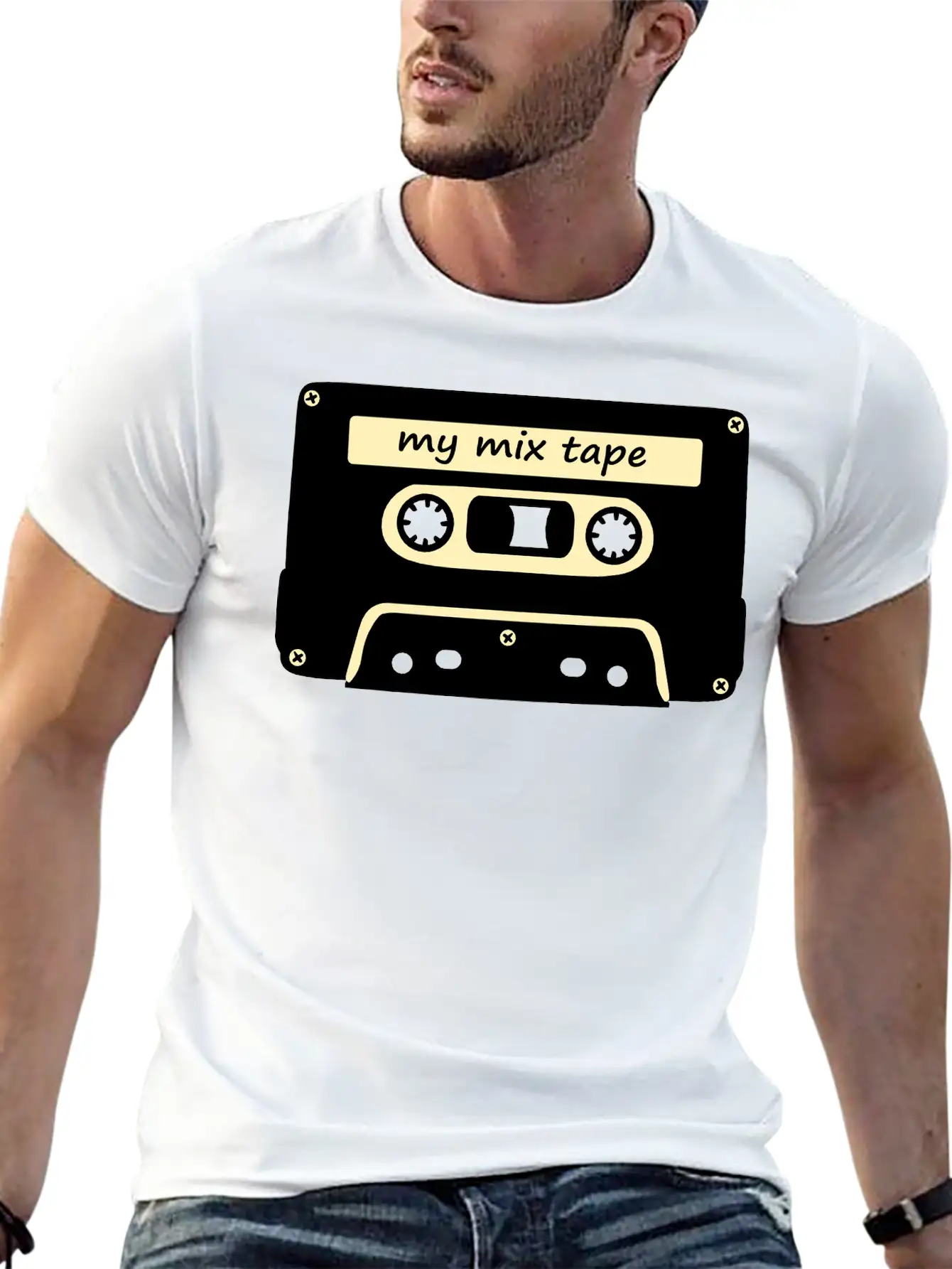 My Mix Tape - Retro Music Cassette Lightweight Cotton T-Shirt – Daily Comfort Graphic Shirt