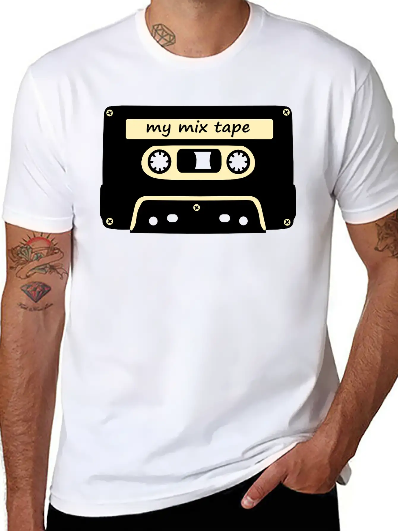 My Mix Tape - Retro Music Cassette Lightweight Cotton T-Shirt – Daily Comfort Graphic Shirt