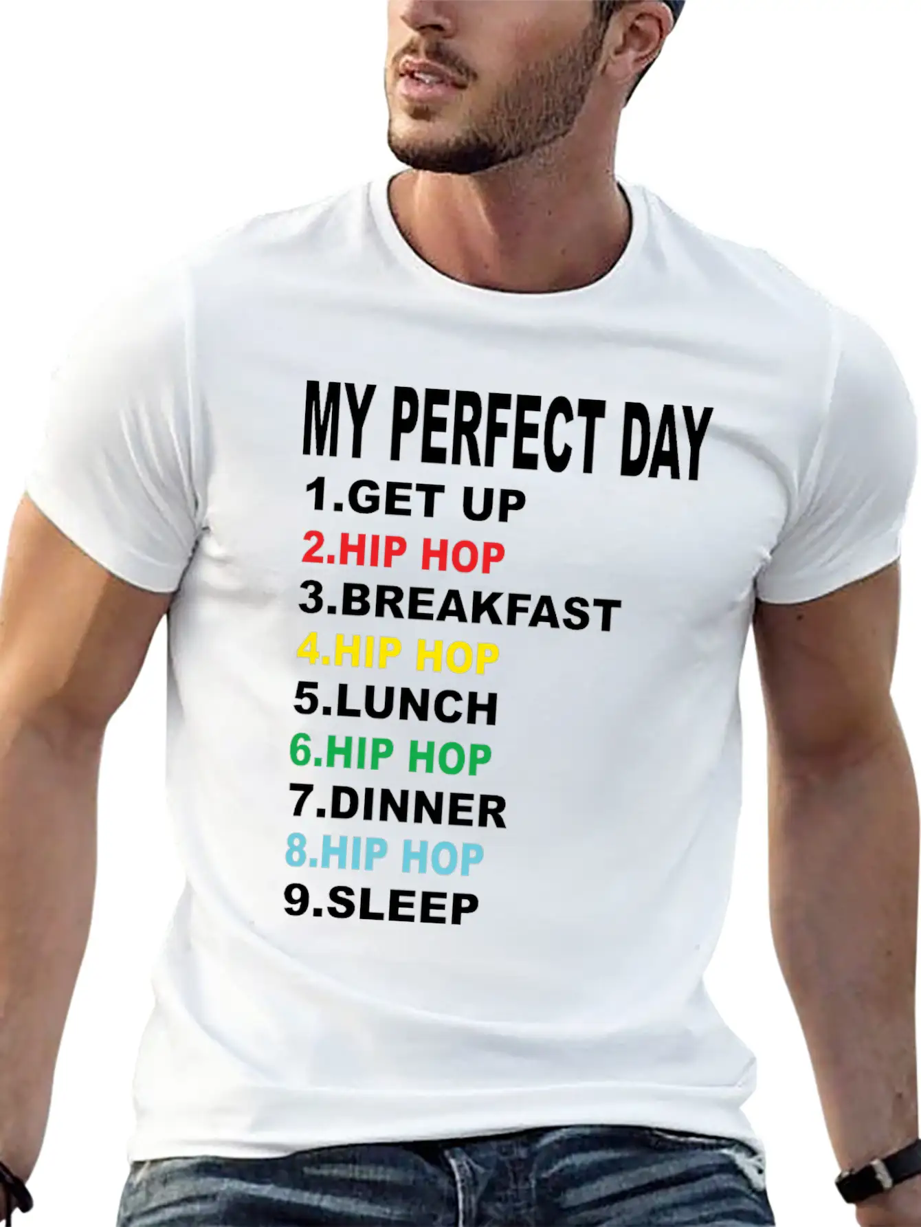 My Perfect Day Hip Hop Soft Cotton Short Sleeve Tee – Unisex Wardrobe Staple