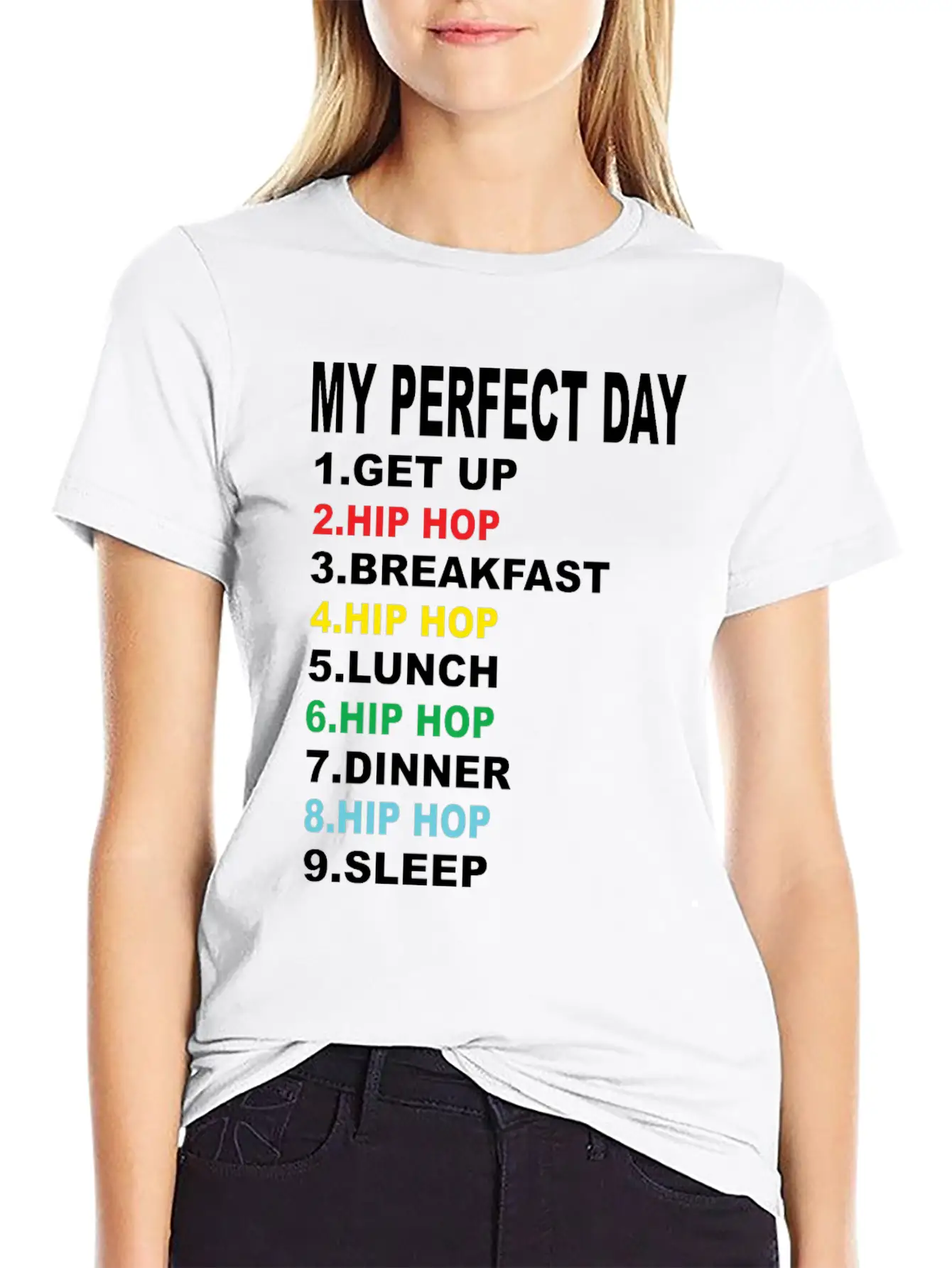 My Perfect Day Hip Hop Soft Cotton Short Sleeve Tee – Unisex Wardrobe Staple