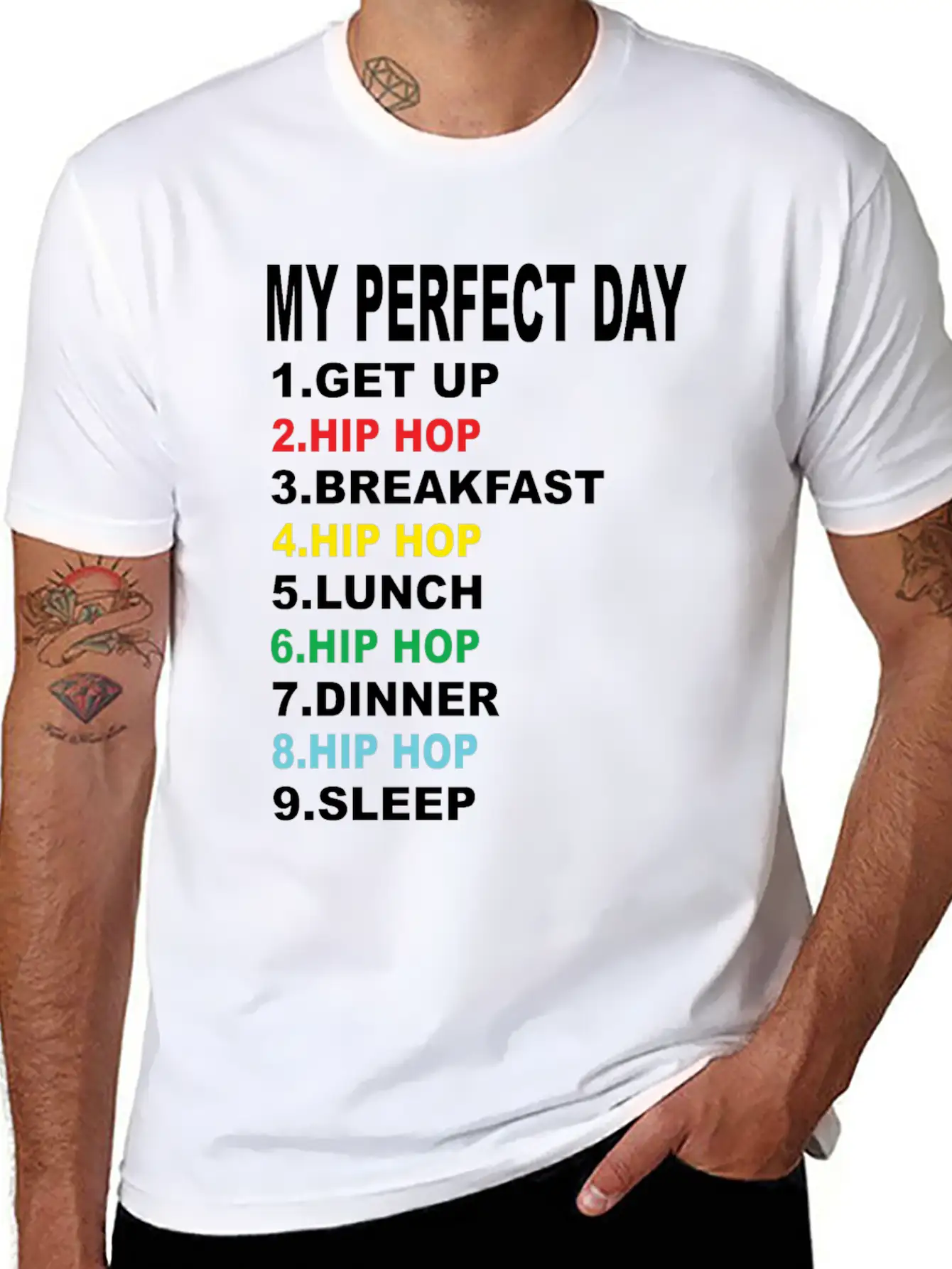 My Perfect Day Hip Hop Soft Cotton Short Sleeve Tee – Unisex Wardrobe Staple