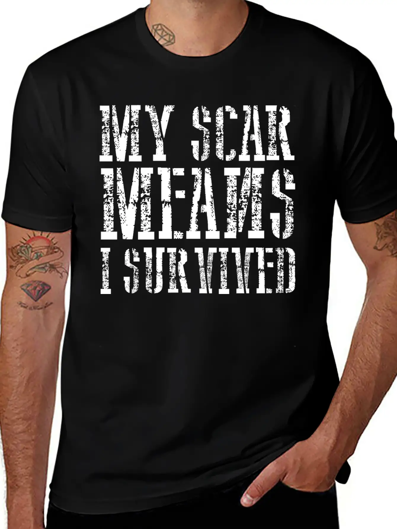 My Scar Means I Survived 2 Unisex Casual T-Shirt – Clean Design For Daily Comfort