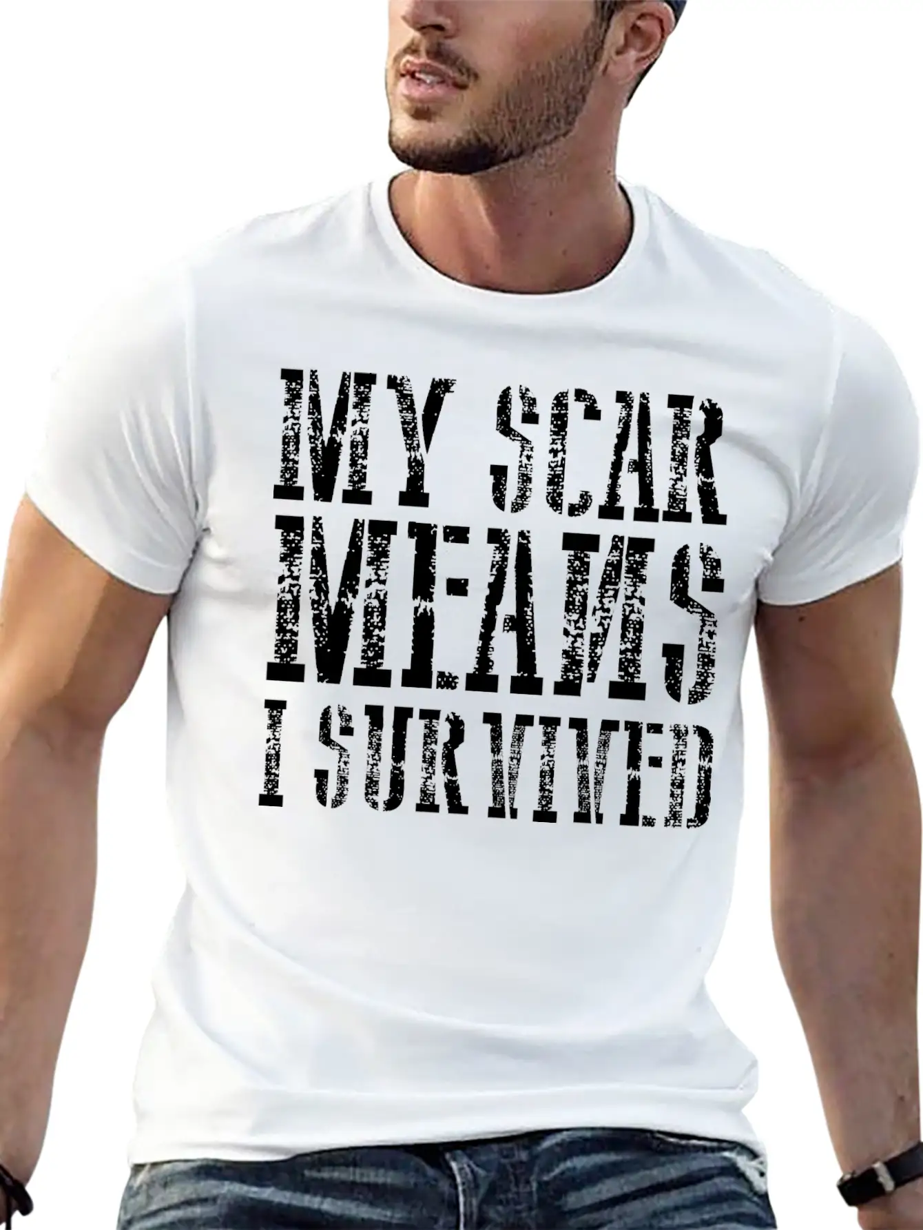 My Scar Means I Survived 2 Unisex Casual T-Shirt – Clean Design For Daily Comfort