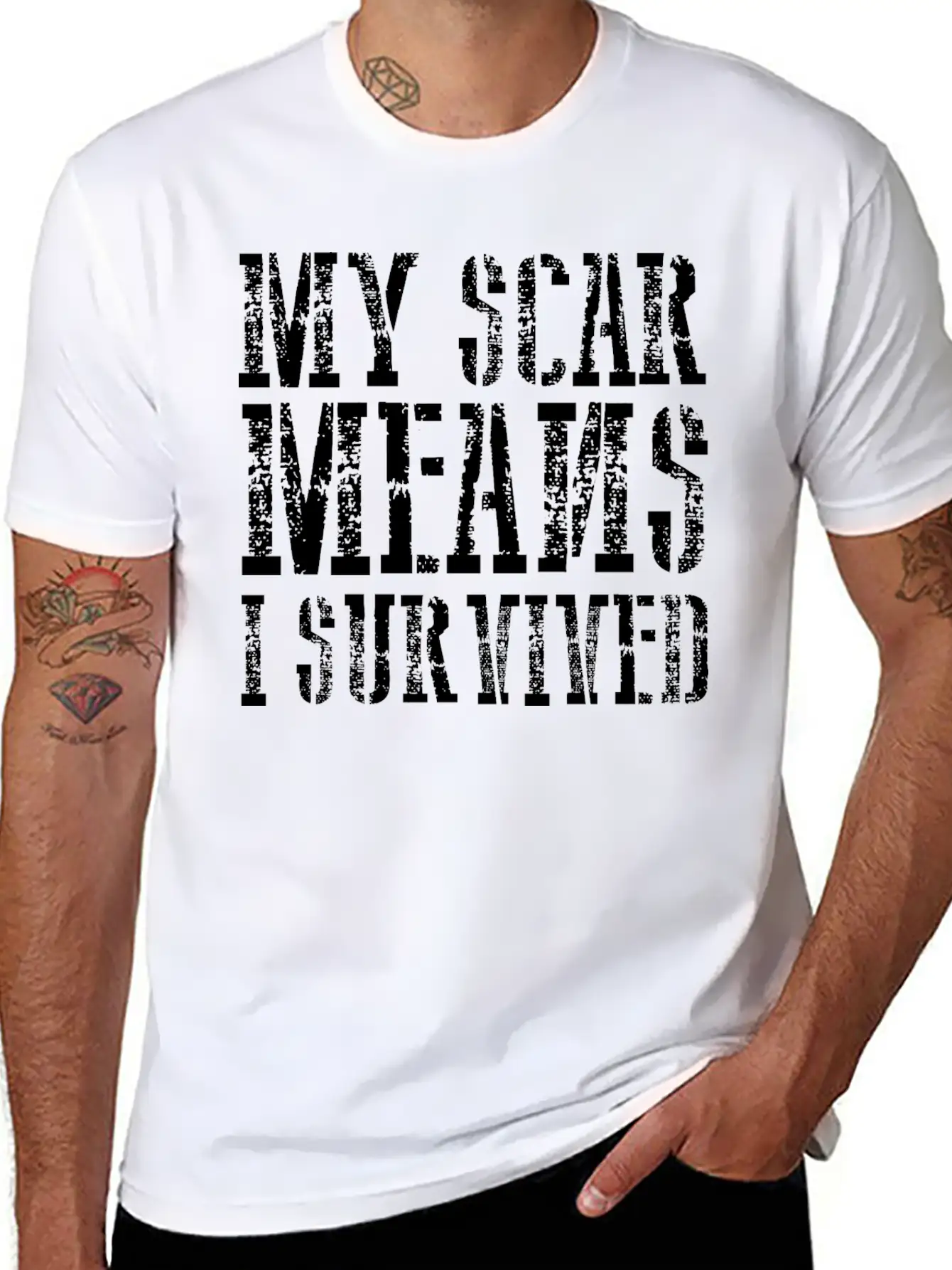 My Scar Means I Survived 2 Unisex Casual T-Shirt – Clean Design For Daily Comfort