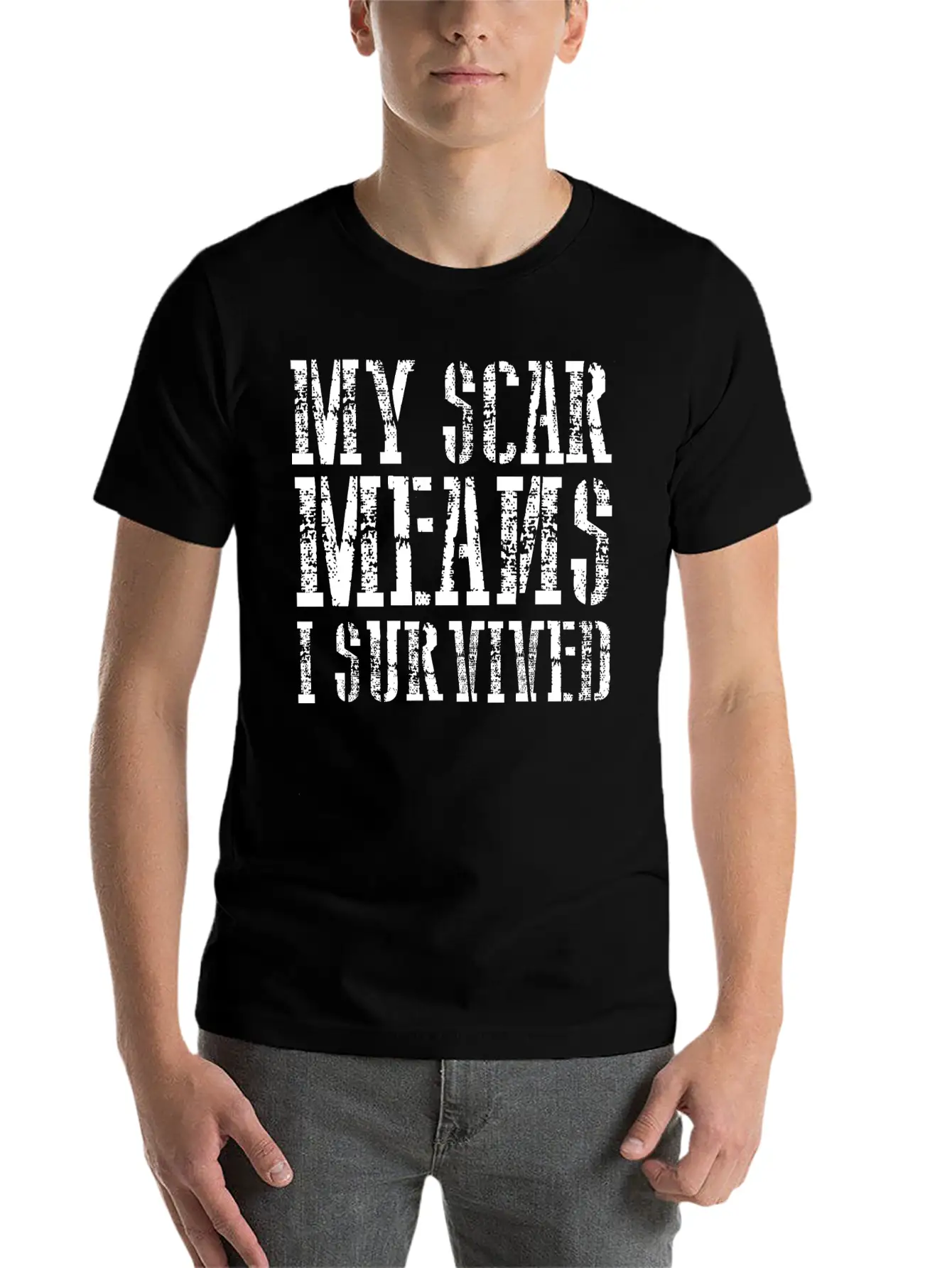 My Scar Means I Survived 2 Unisex Casual T-Shirt – Clean Design For Daily Comfort