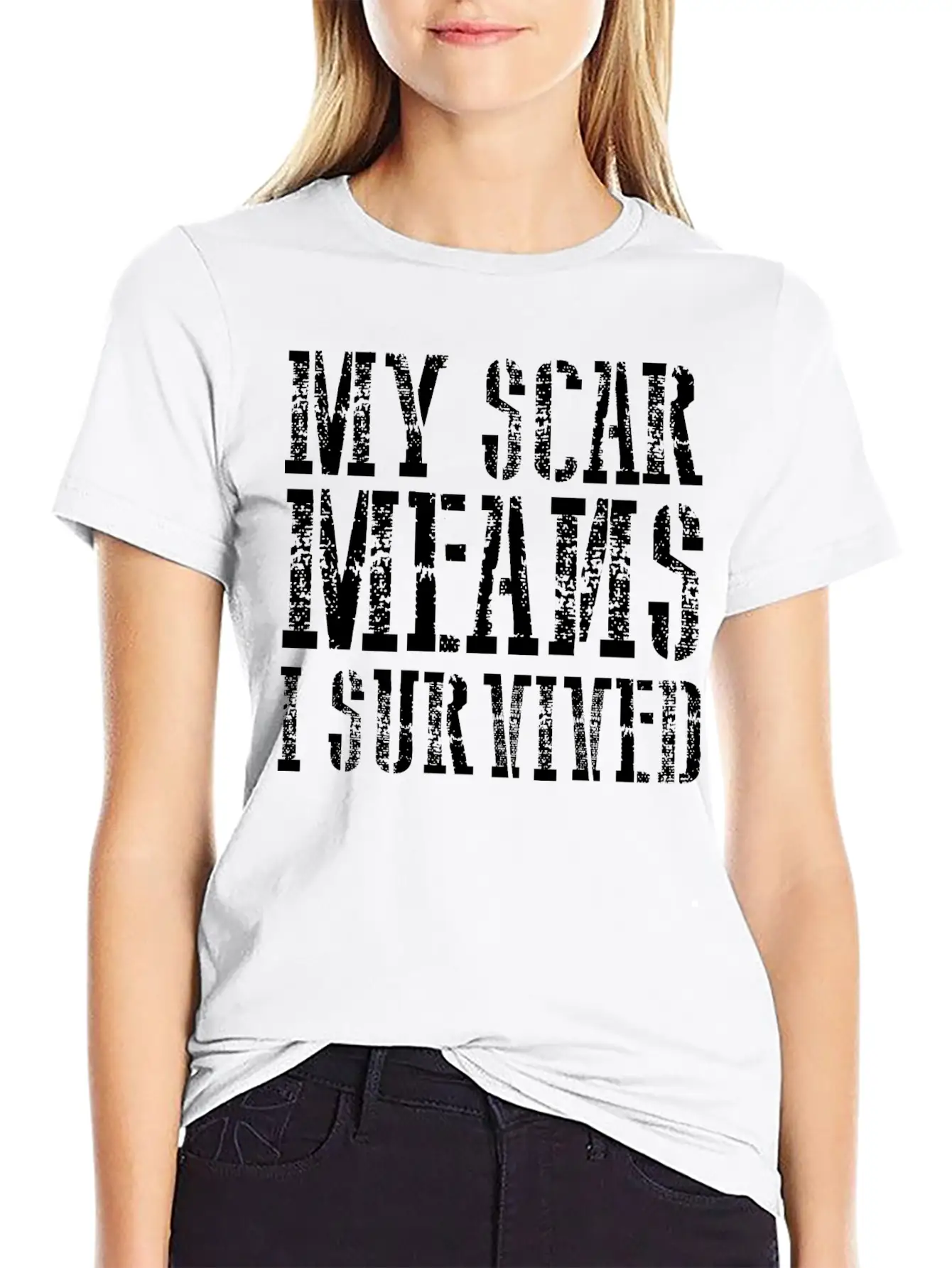 My Scar Means I Survived 2 Unisex Casual T-Shirt – Clean Design For Daily Comfort