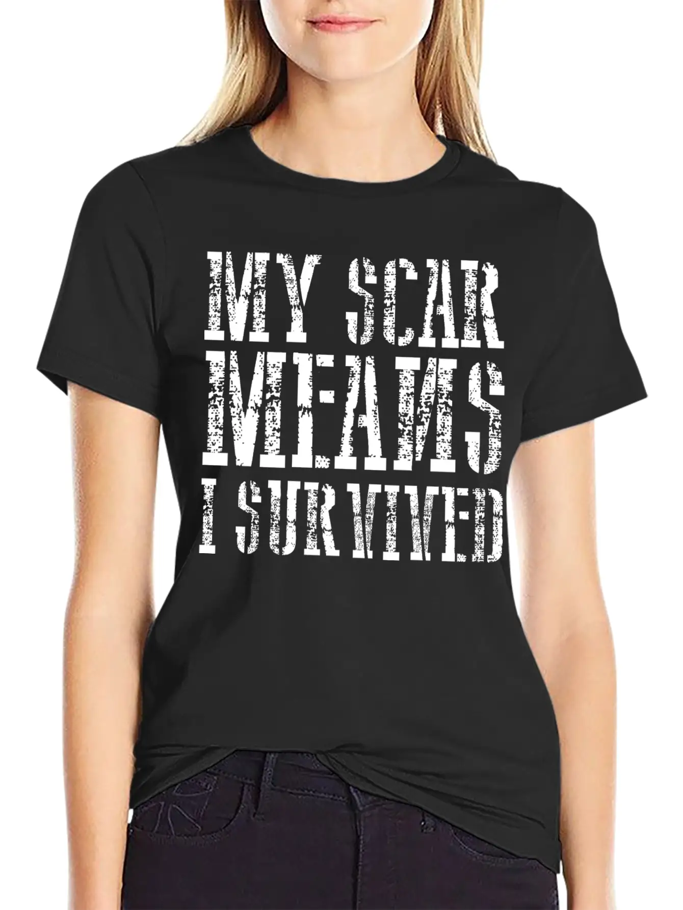 My Scar Means I Survived 2 Unisex Casual T-Shirt – Clean Design For Daily Comfort