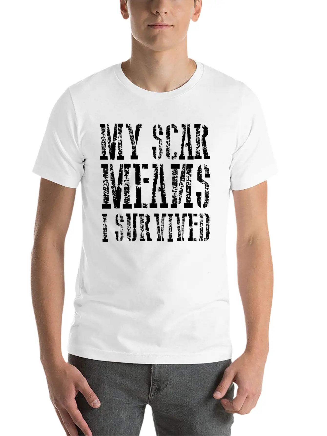 My Scar Means I Survived 2 Unisex Casual T-Shirt – Clean Design For Daily Comfort