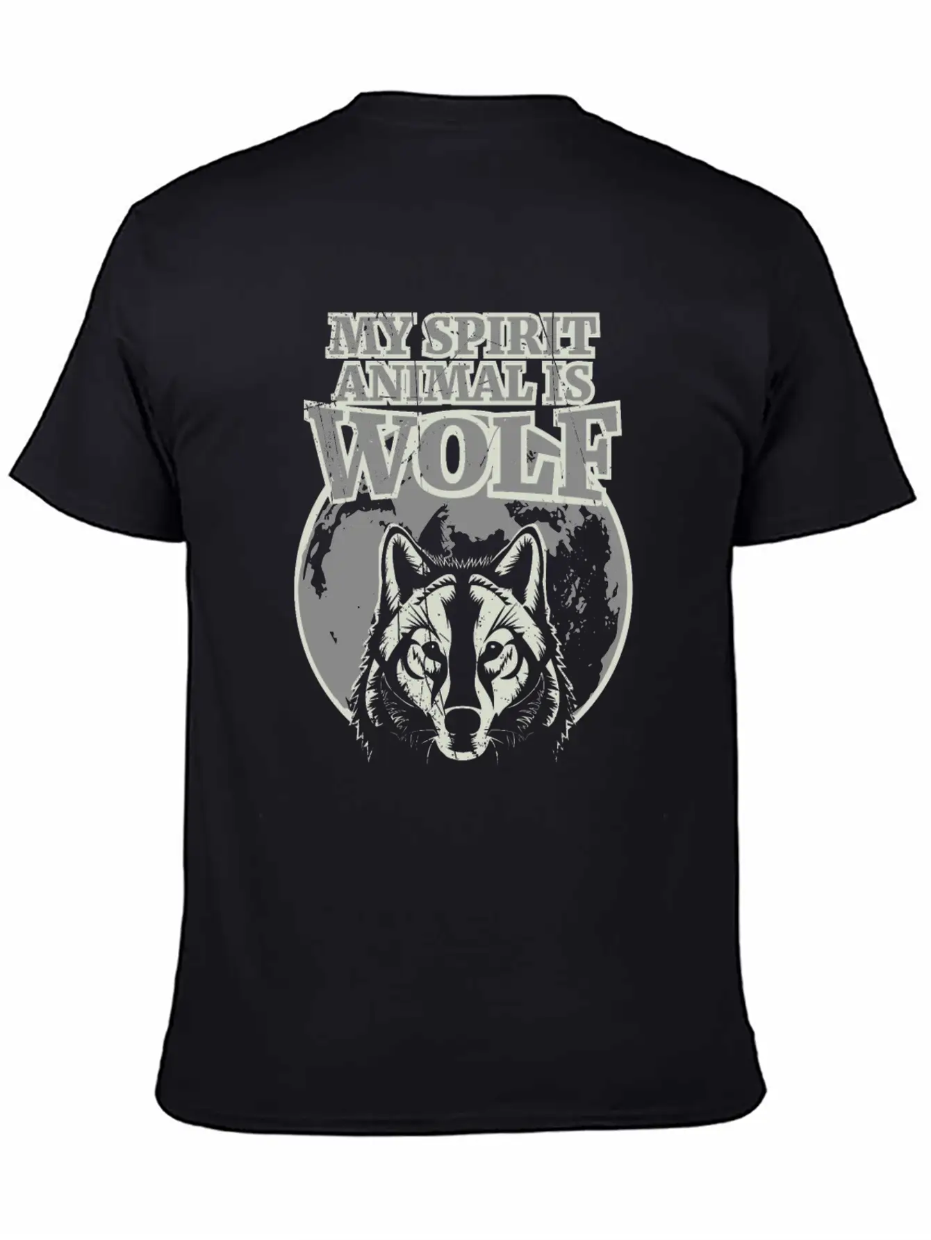 My Spirit Animal Is Wolf - Spirit Animal Shirt Lightweight Cotton T-Shirt – Daily Comfort Graphic Shirt