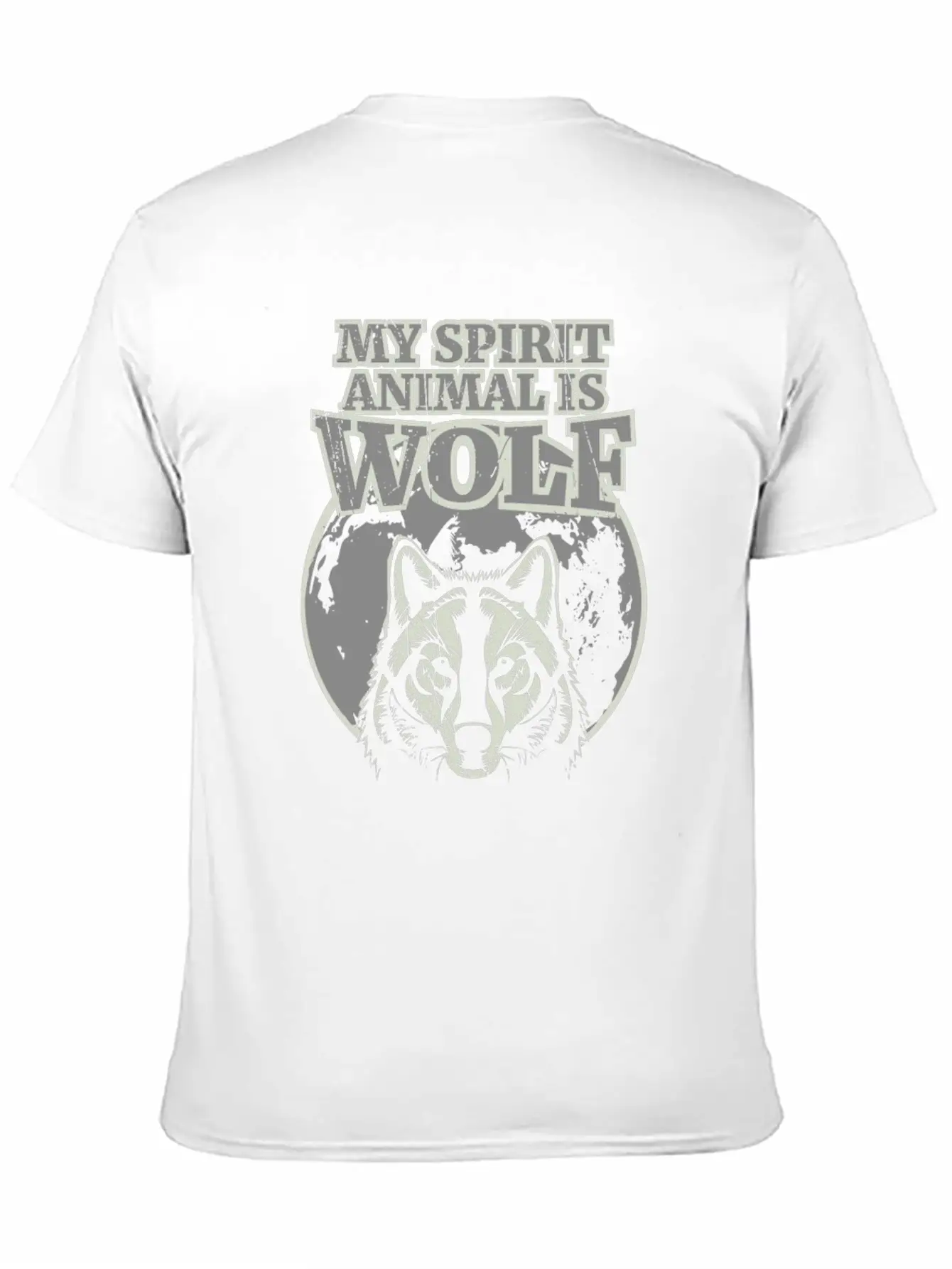 My Spirit Animal Is Wolf - Spirit Animal Shirt Lightweight Cotton T-Shirt – Daily Comfort Graphic Shirt