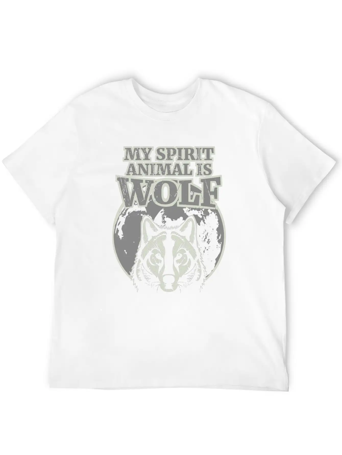 My Spirit Animal Is Wolf - Spirit Animal Shirt Lightweight Cotton T-Shirt – Daily Comfort Graphic Shirt