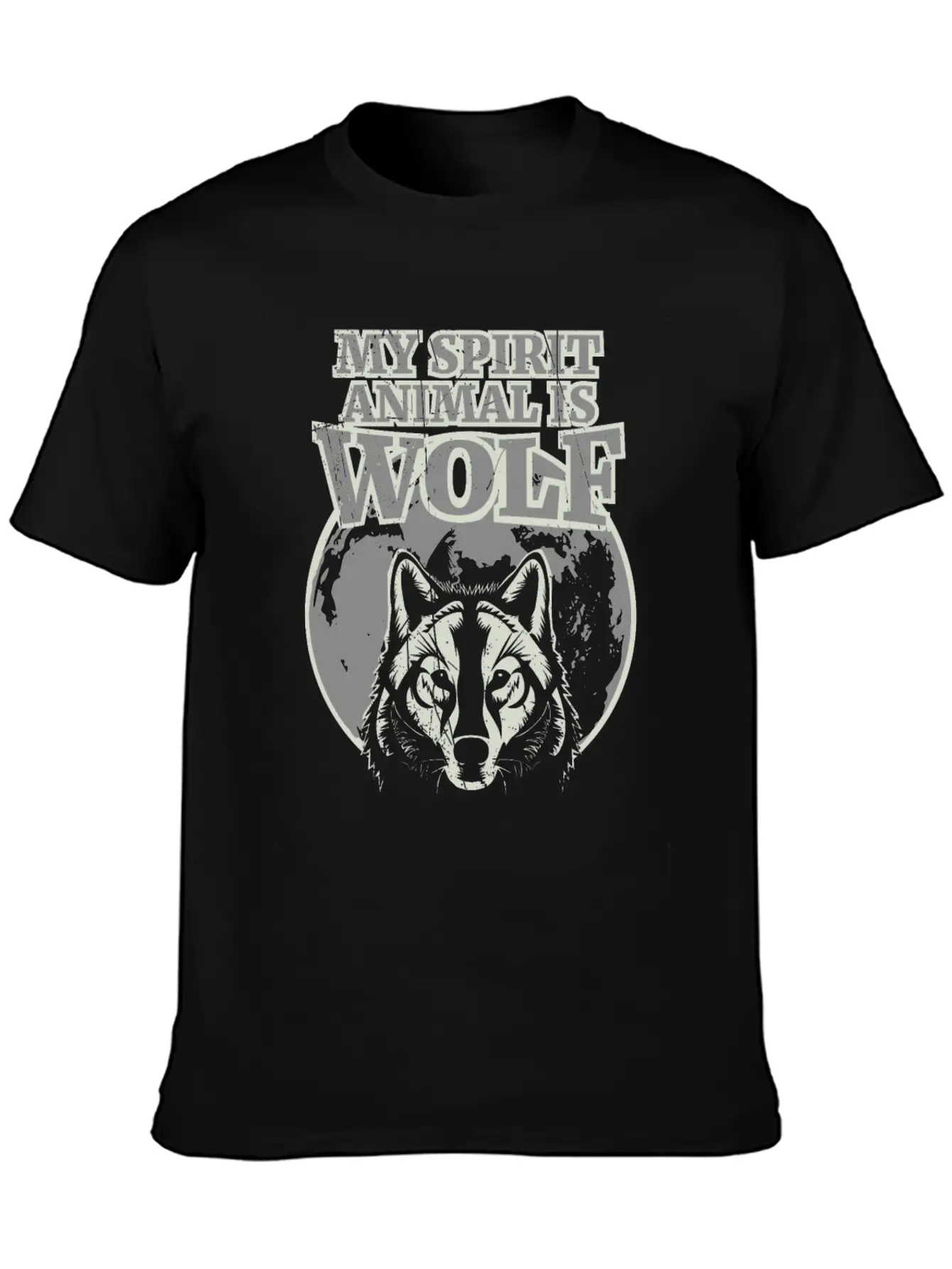 My Spirit Animal Is Wolf - Spirit Animal Shirt Lightweight Cotton T-Shirt – Daily Comfort Graphic Shirt